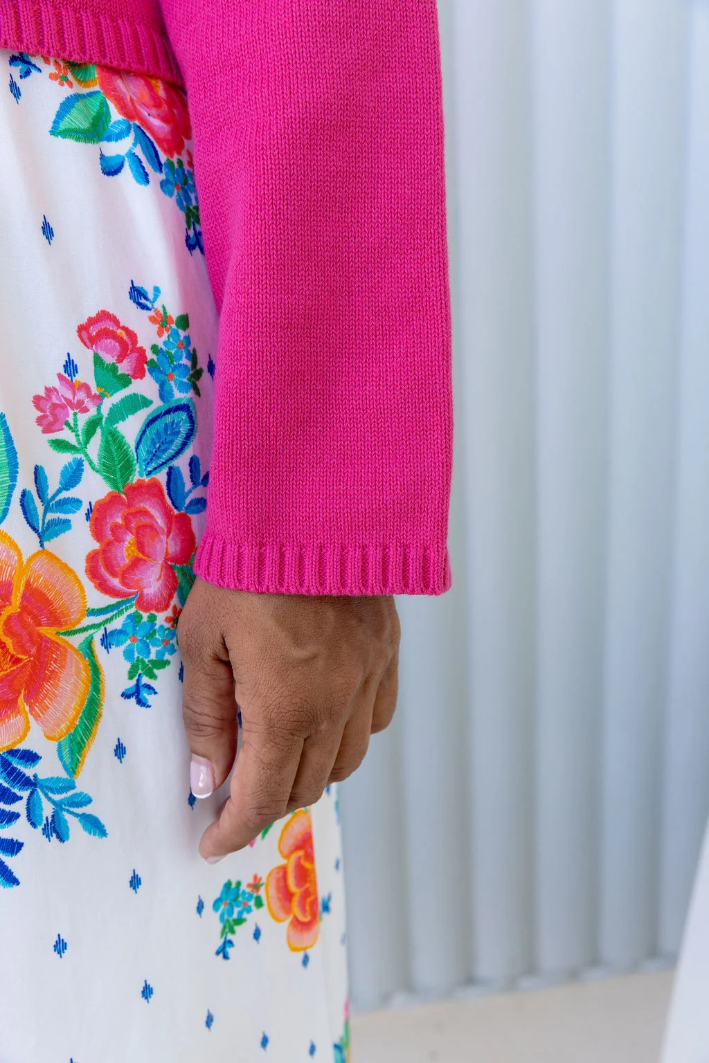 Blakely Crop Knit In Barbie Pink