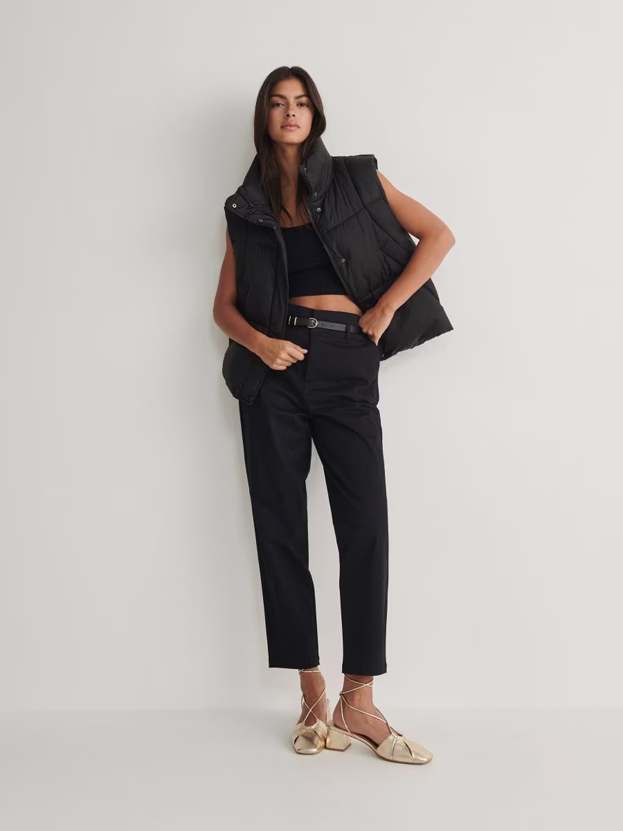 Trousers With Tie Waist Belt
