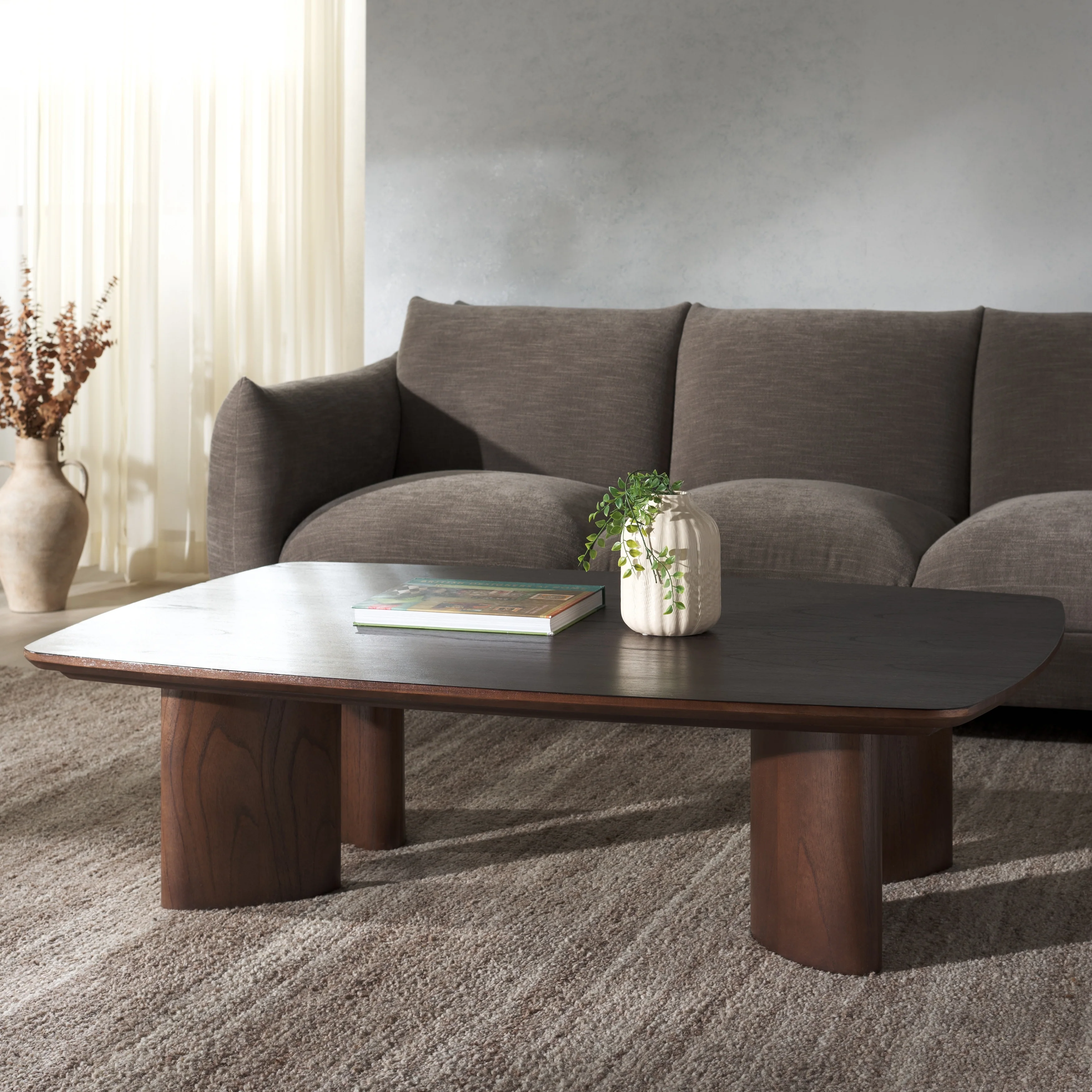 SAFAVIEH Couture Barnard Rectangle Wood Coffee Table - 56W x 38D x 15H