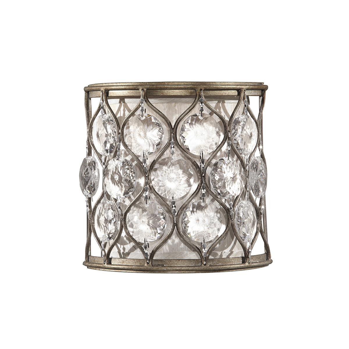 Kinkiet srebrny Lucia 1xE14x40W wym:20,3x20,3x11,4cm IP20 Feiss