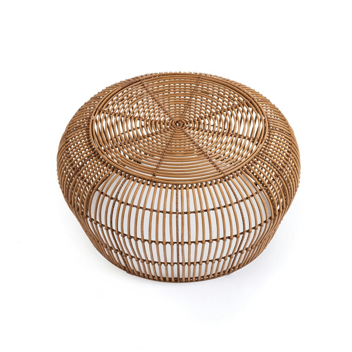 Table basse de jardin résine tressée ø80cm, Kafi