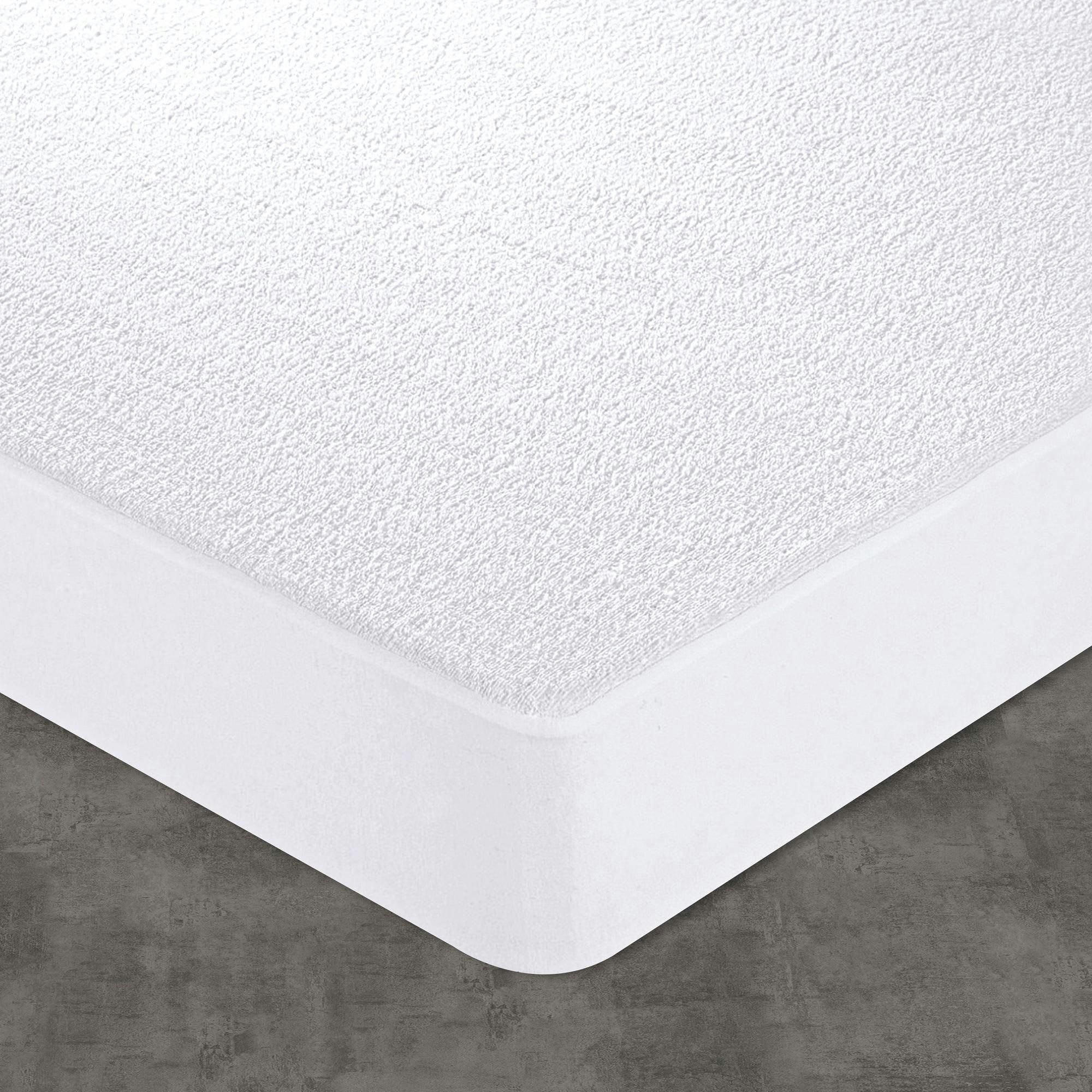 SUPERSOFT - Protège matelas 140x190 blanc écru en polyester