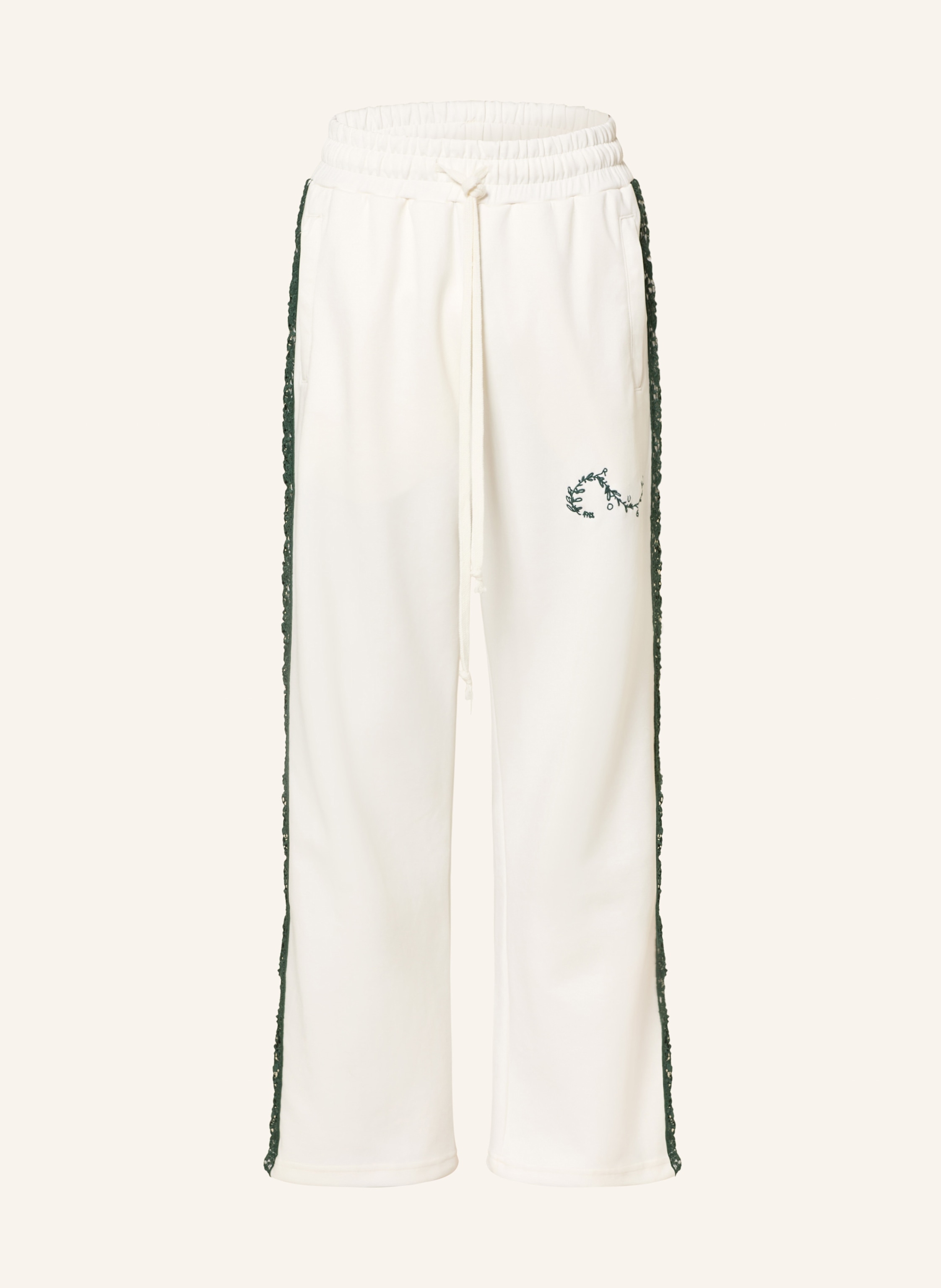rough. Sweatpants mit Lochspitze