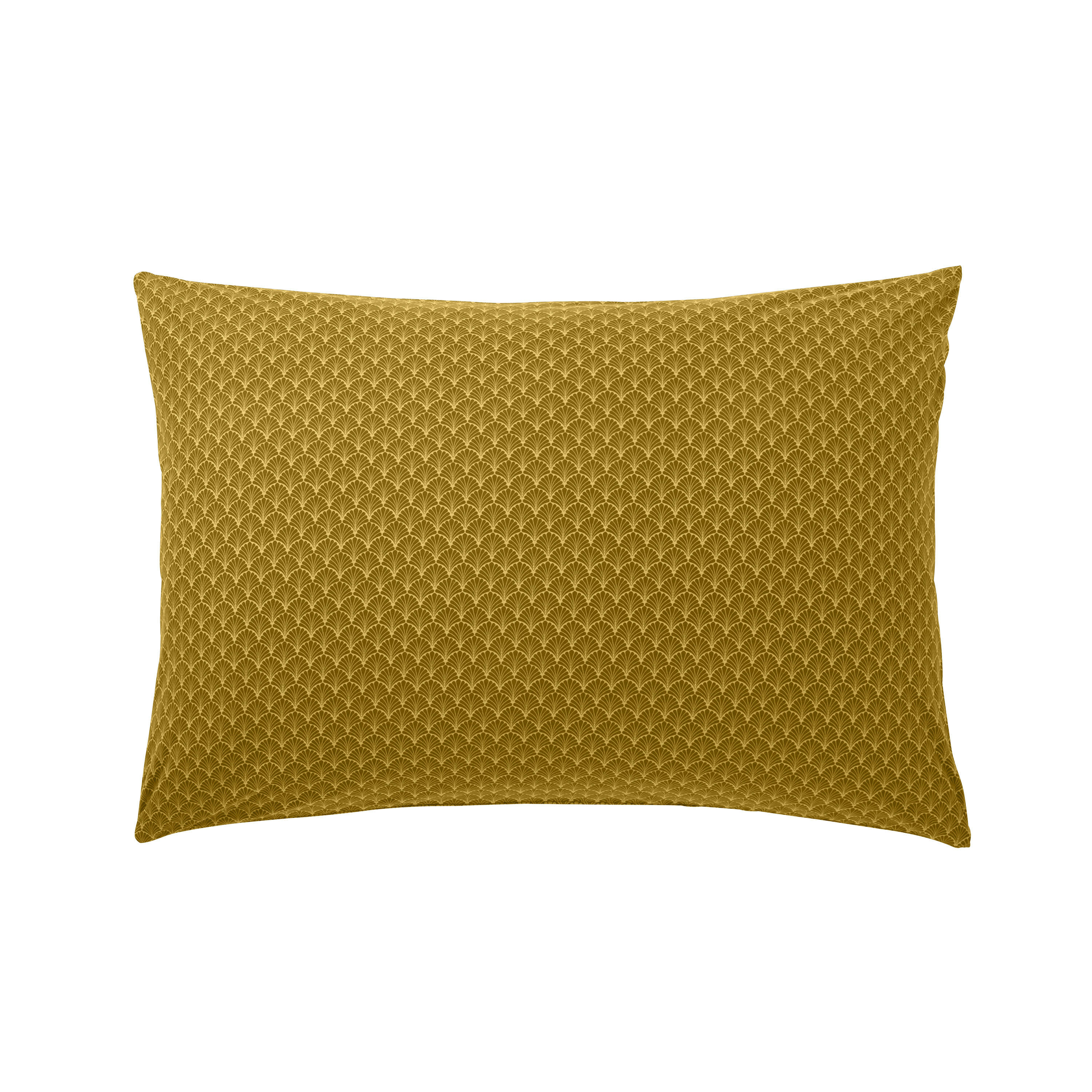 CAMILLE - Taie d'oreiller en bambou jaune curry 50 x 70