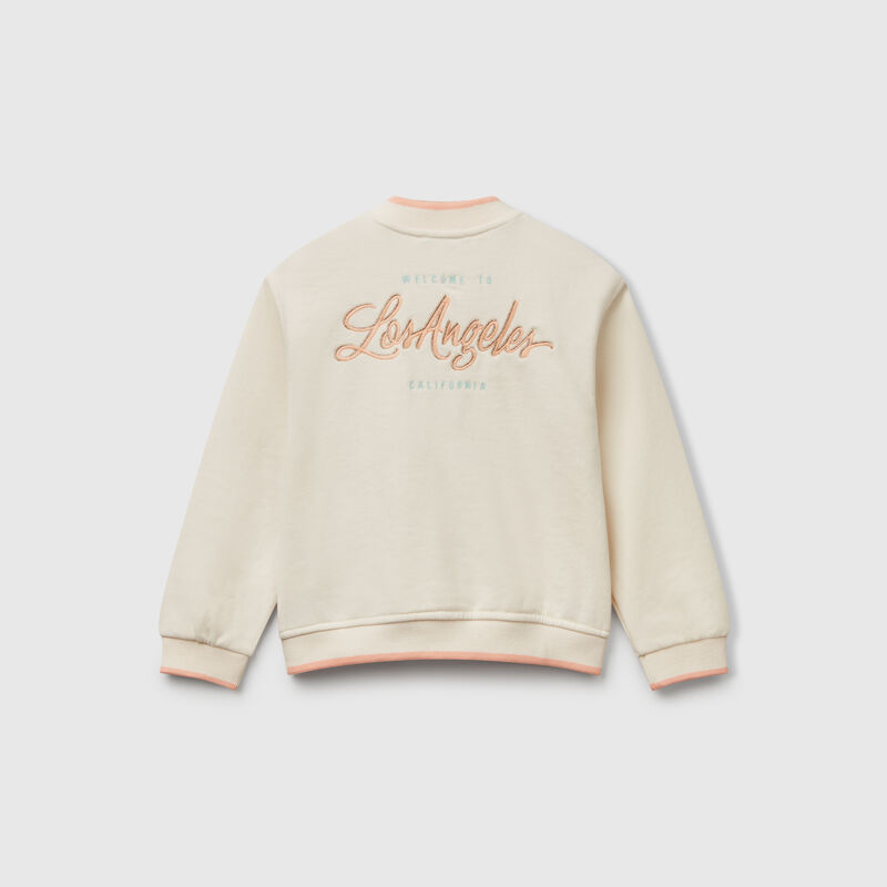 Sweat bomber in cotton blend