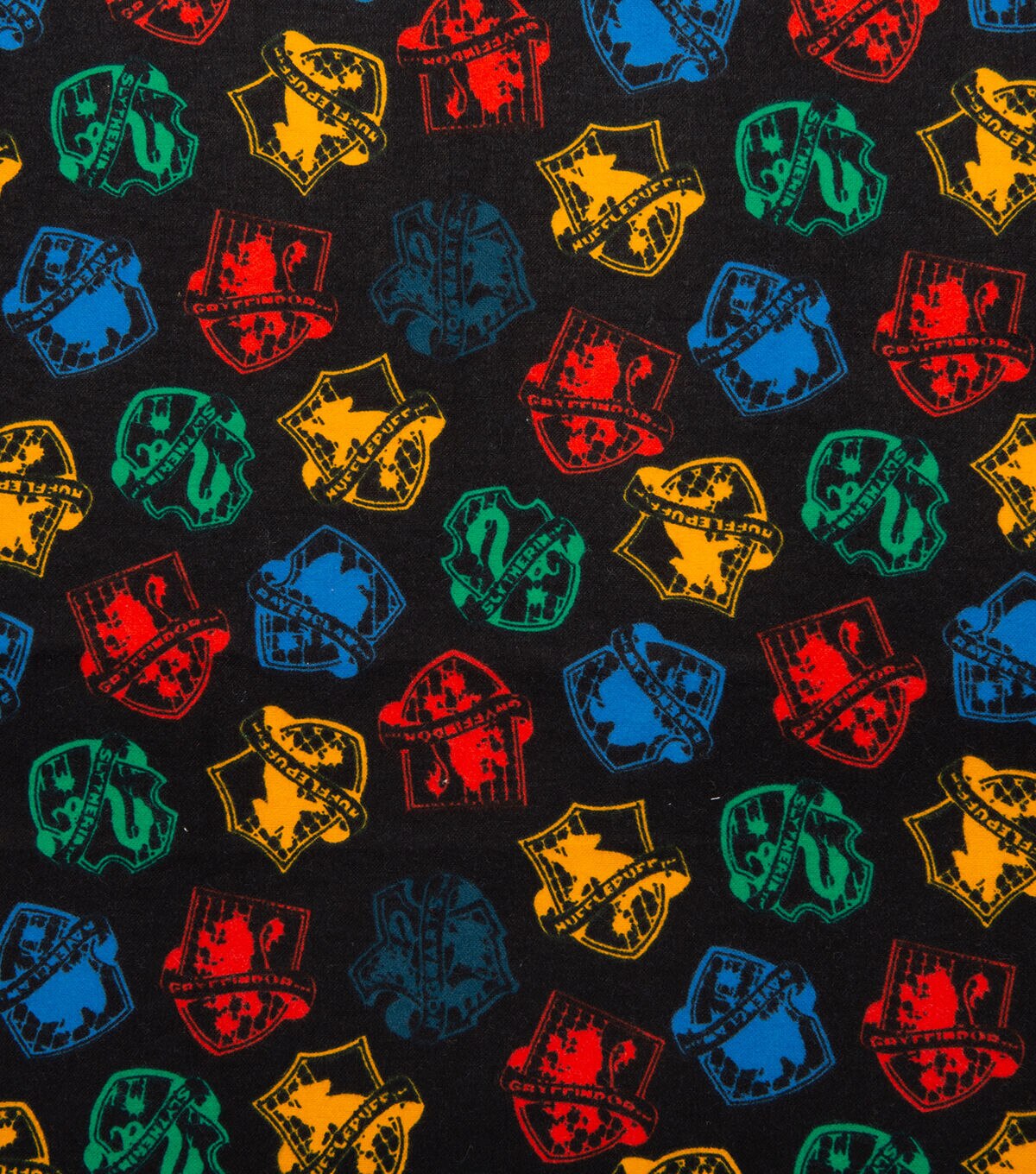 Harry Potter House Crest Toss Flannel Fabric