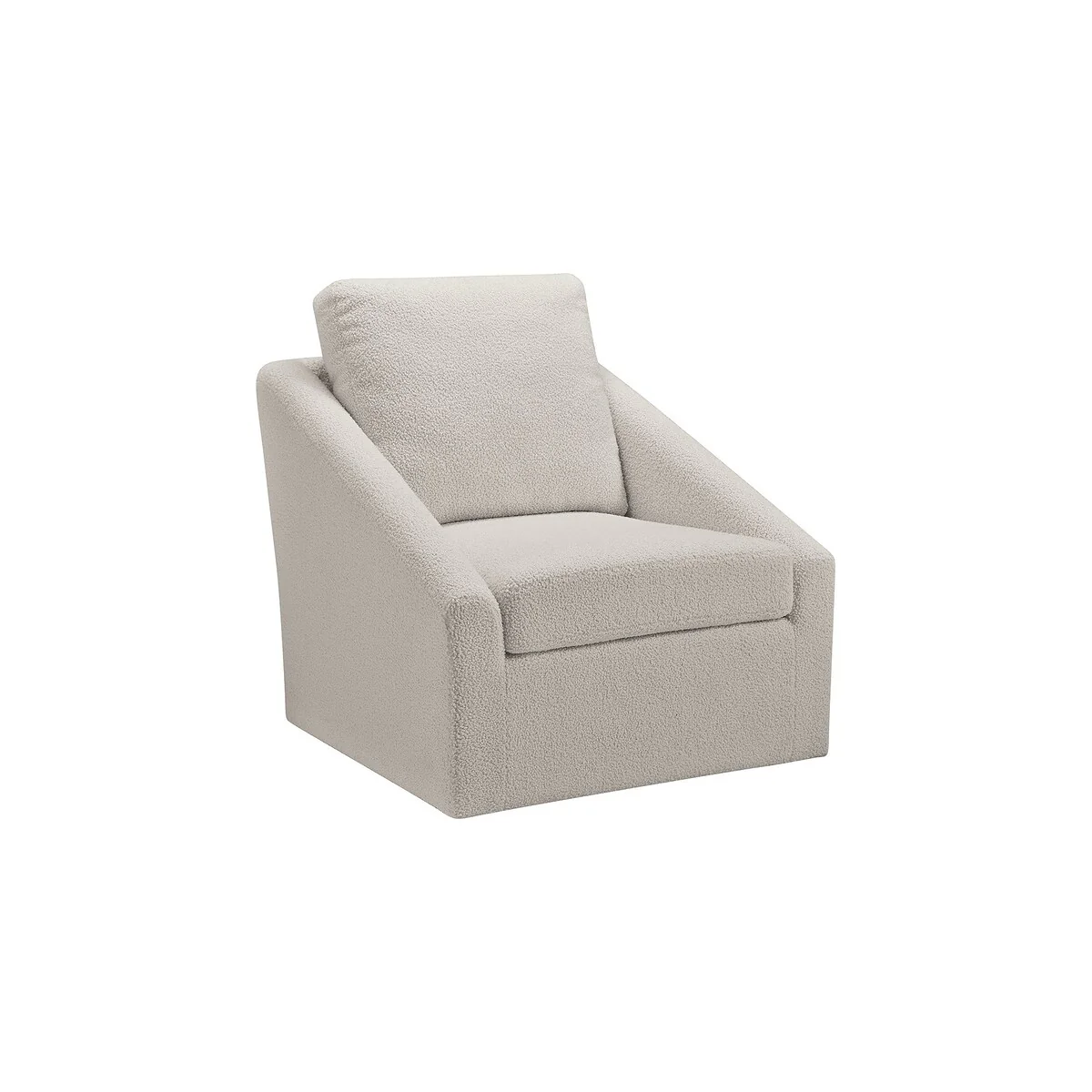Wysler Contemporary Cream Swivel Accent Chair - 31W x 34D x 35H