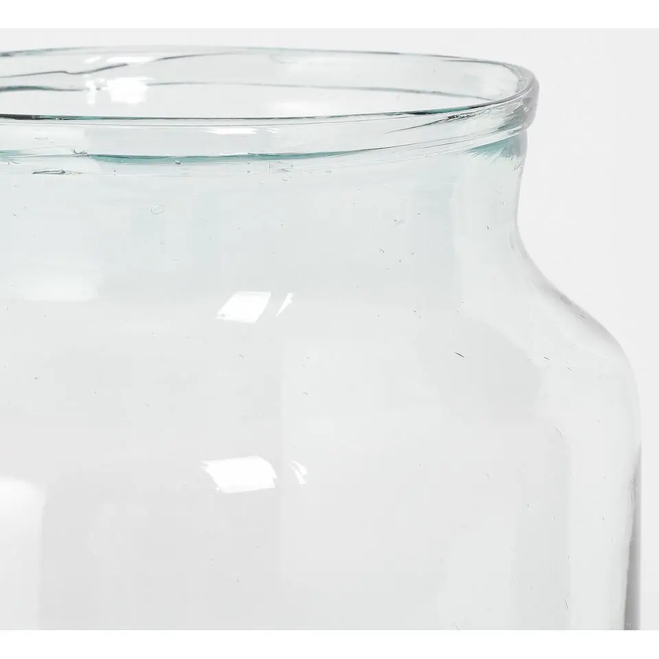 Mica Decorations Vaas cilinder - transparant - glas - 18 x 30 cm