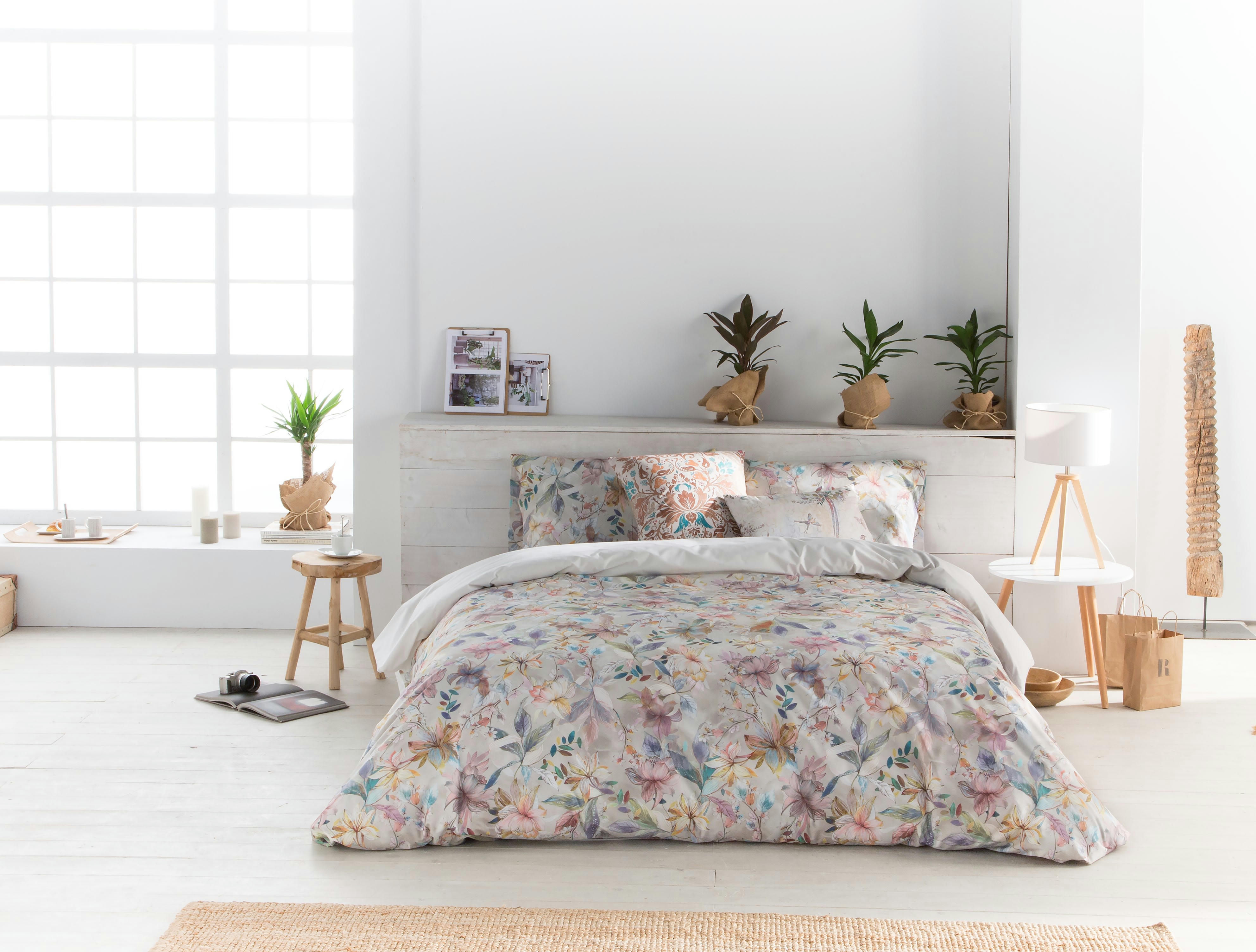 FIORENTINA CUARZO - Housse de couette imprimé en percale Coton Multicolore 240x220 cm
