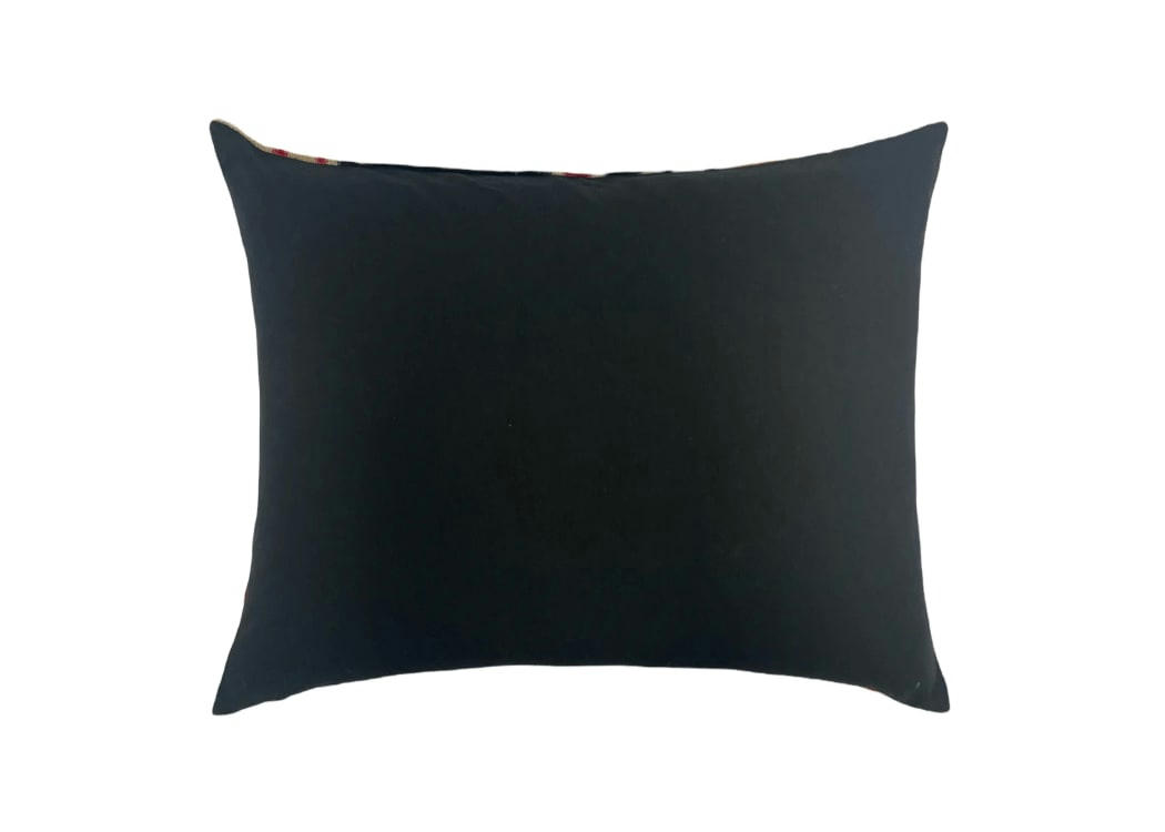 - Housse de coussin velours soie ikat  40x50 rouge