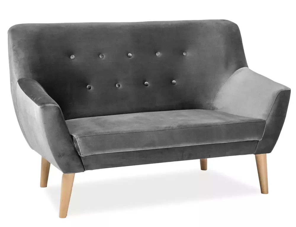 Sofa NORDIC 2 VELVET szara
