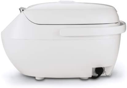 TIGER JBV-A10U 5.5-Cup (Uncooked) Micom Rice Cooker and Warmer with Tacook Food Steamer Cooking Tray Technology, White