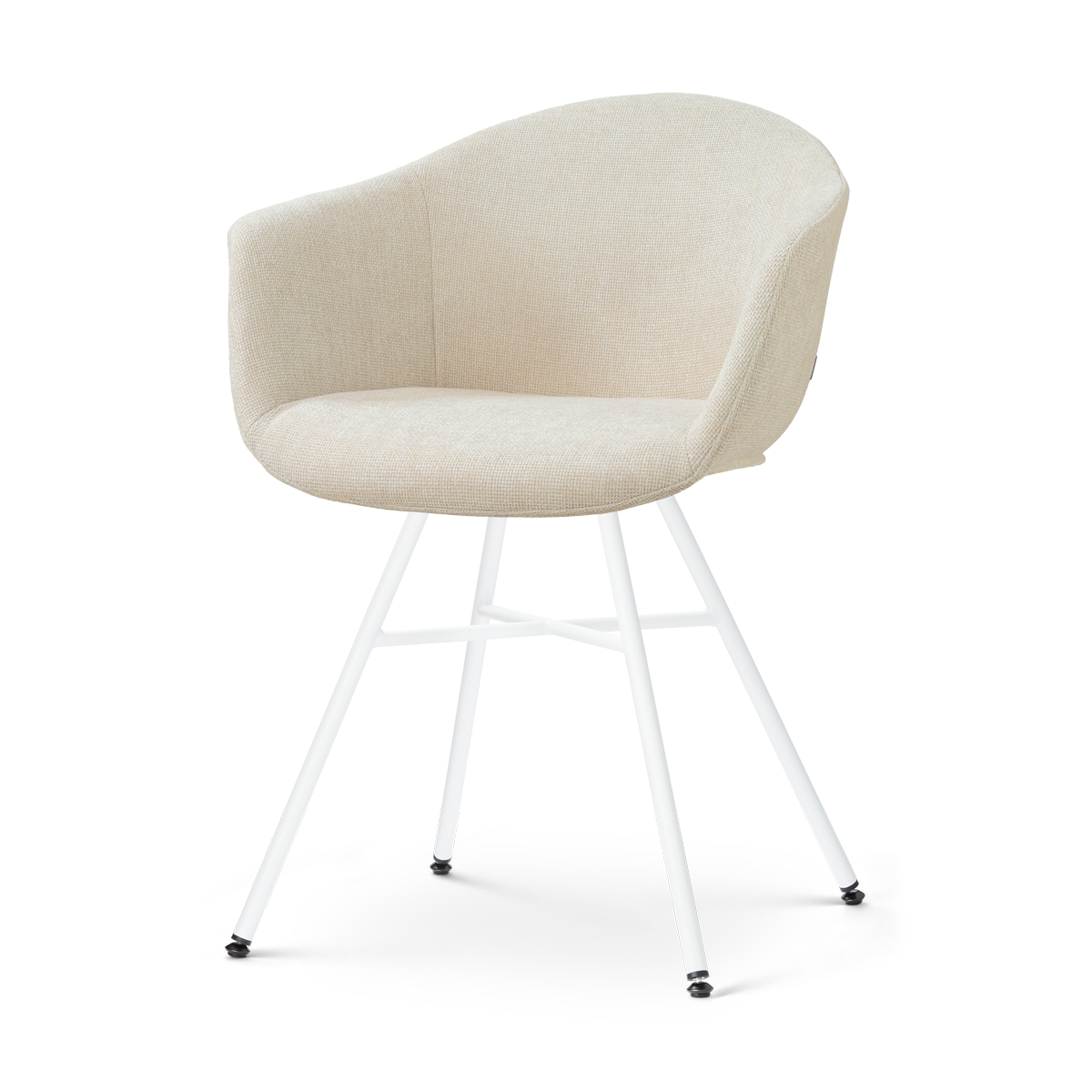 Nolon Noa-Otis Eetkamerstoel Cottonbeige - Wit Onderstel