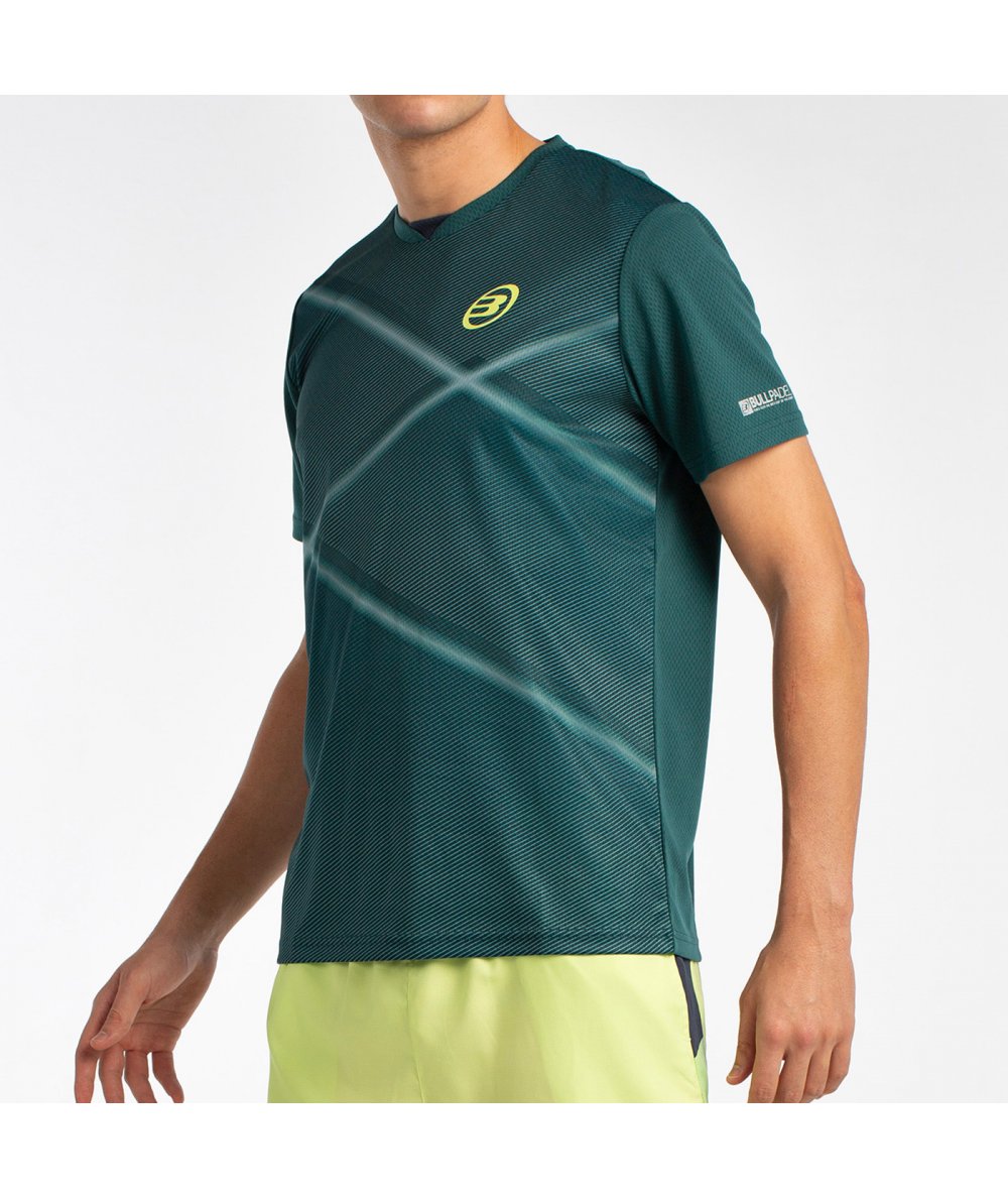 CAMISETA BULLPADEL LADRA VERDE OSCURO