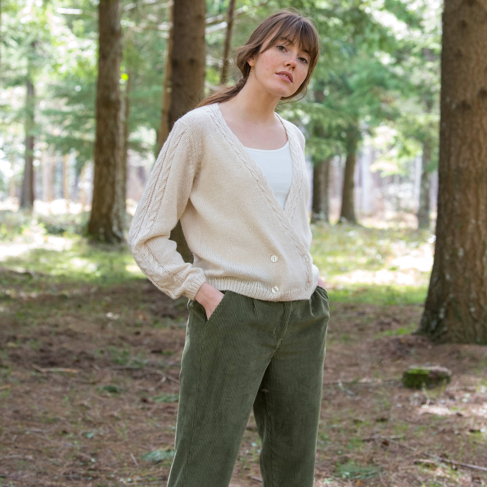 Gilet forme cache-coeur toucher doux