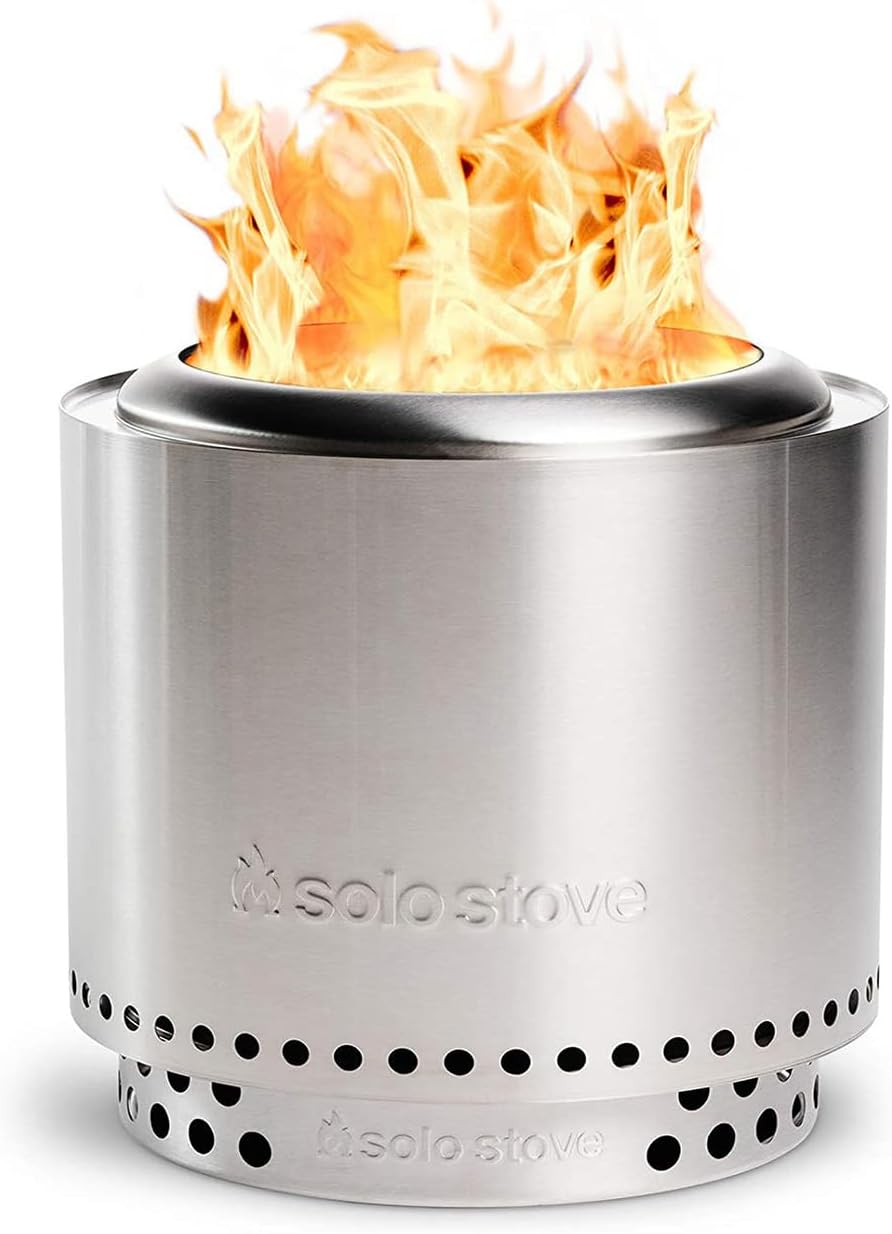 Solo Stove Ranger 2.0 with Stand - 15 Inch Smokeless Portable Fire Pit - Lightweight Outdoor Fireplace with Removable Ash Pan  Stainless Steel  Carry Case Included  Ideal for 2-4 People  16.5 lbs