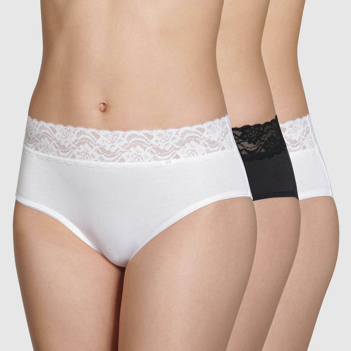 Slip maxi Coton Stretch Feminine (lot 2+1 gratuit)