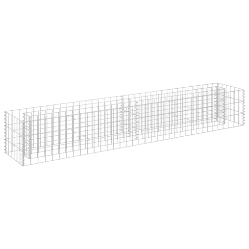 NNEVL Gabion Raised Bed Galvanised Steel 180x30x30 cm
