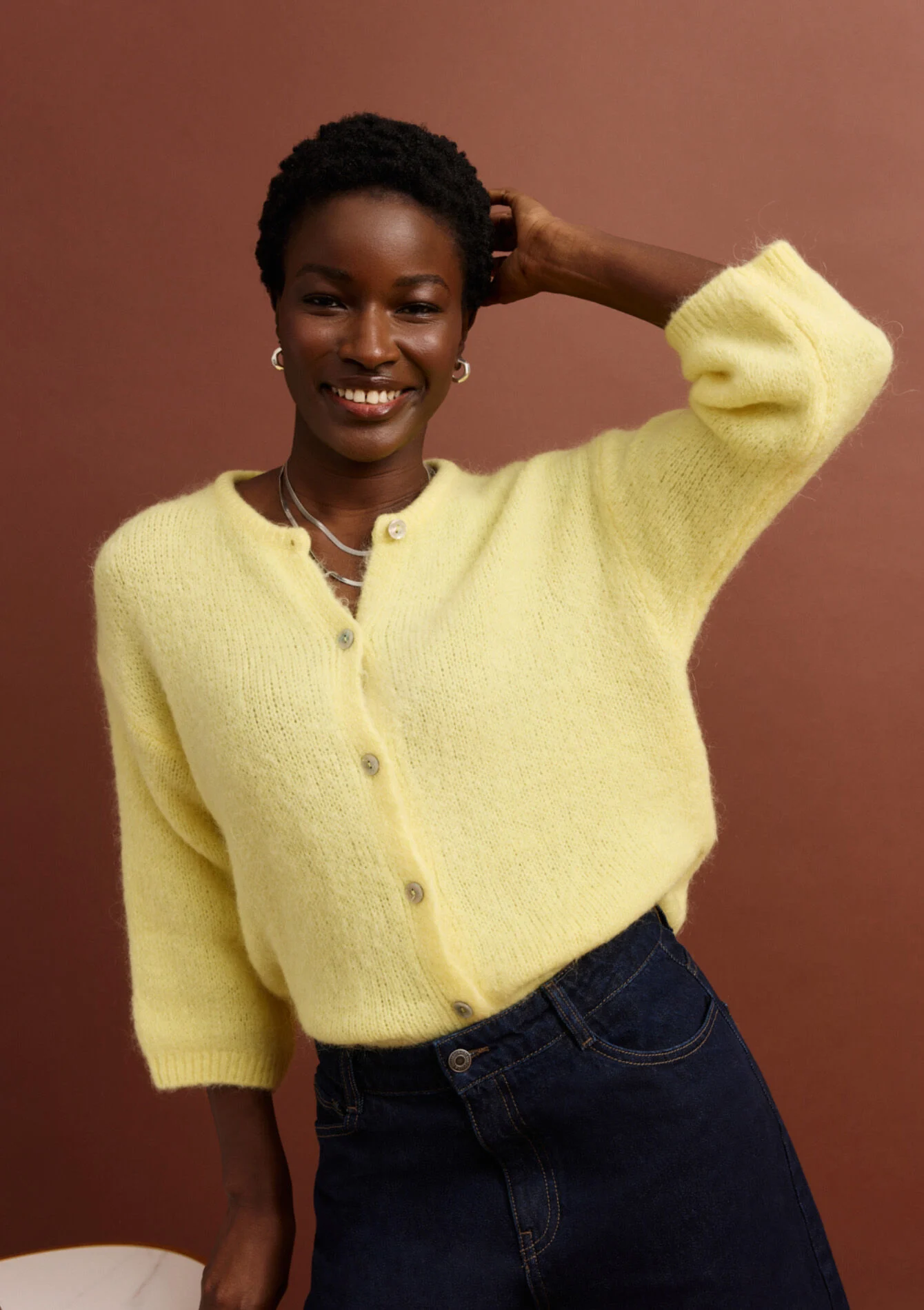 Minimalistisch vest met knopen