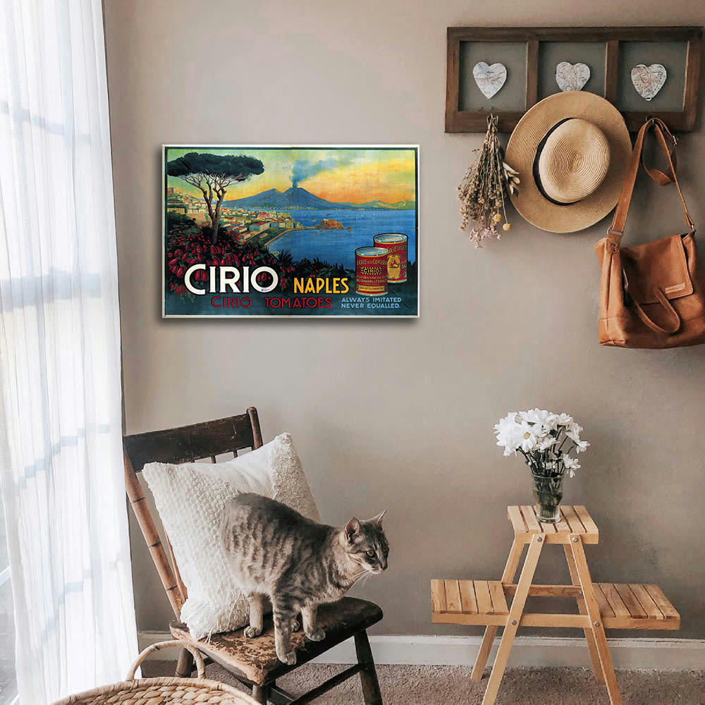 - Tableau affiche publicitaire Vintage Cirio Naples 50x70cm