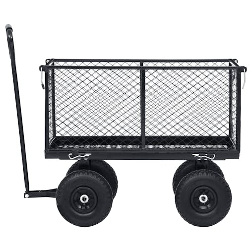 NNEVL Garden Hand Trolley Black 350 kg