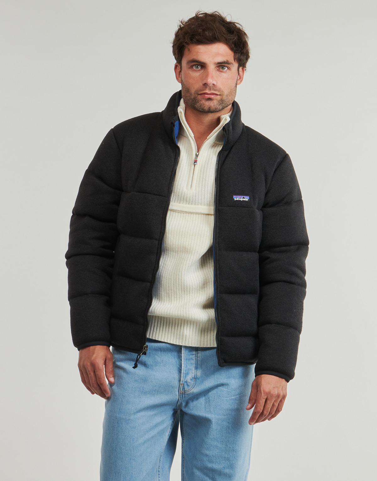 Patagonia - M'S REVERSIBLE DOWN BETTER SWEATER - Black / Blue