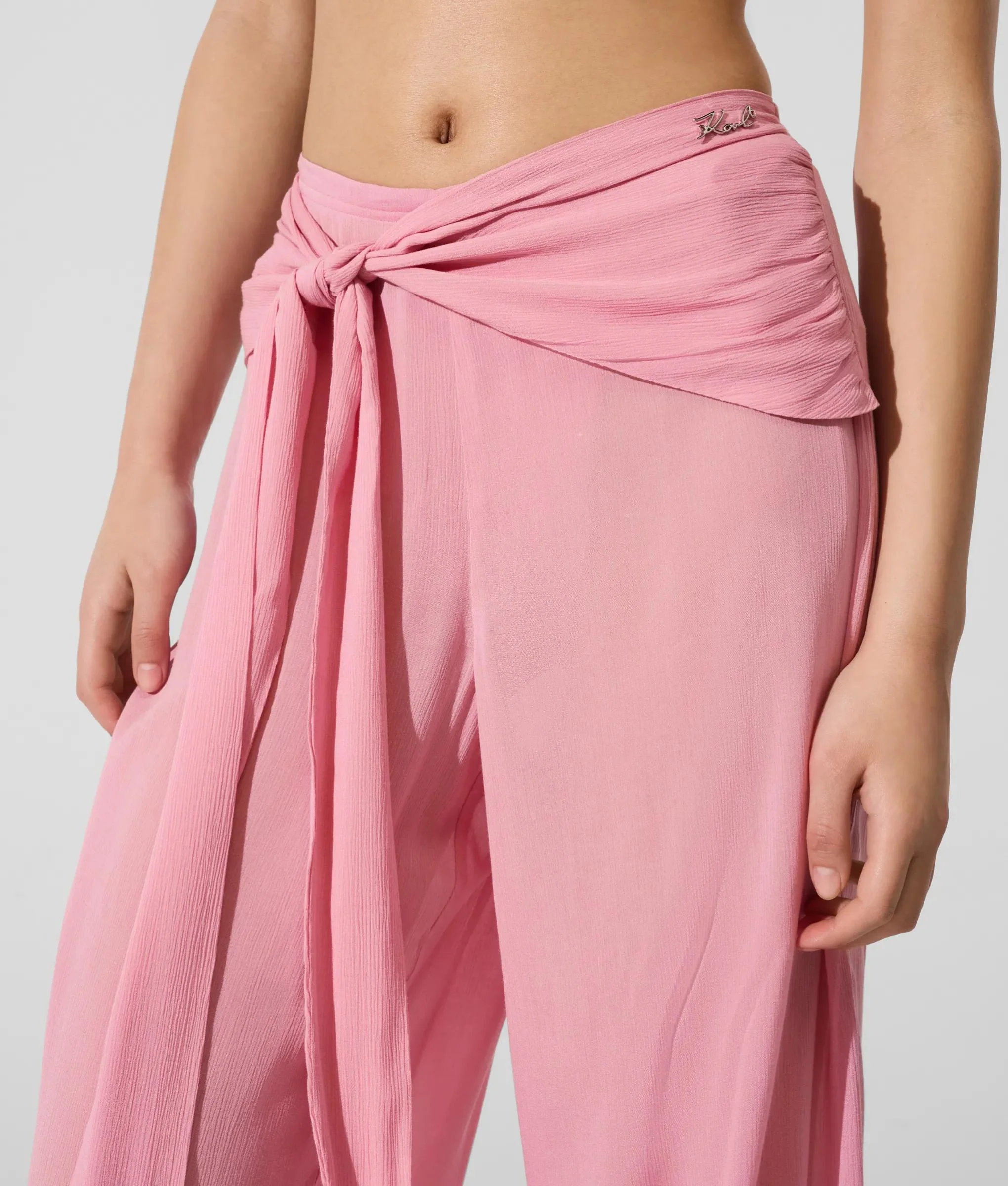 Pantalon de plage à taille nouée