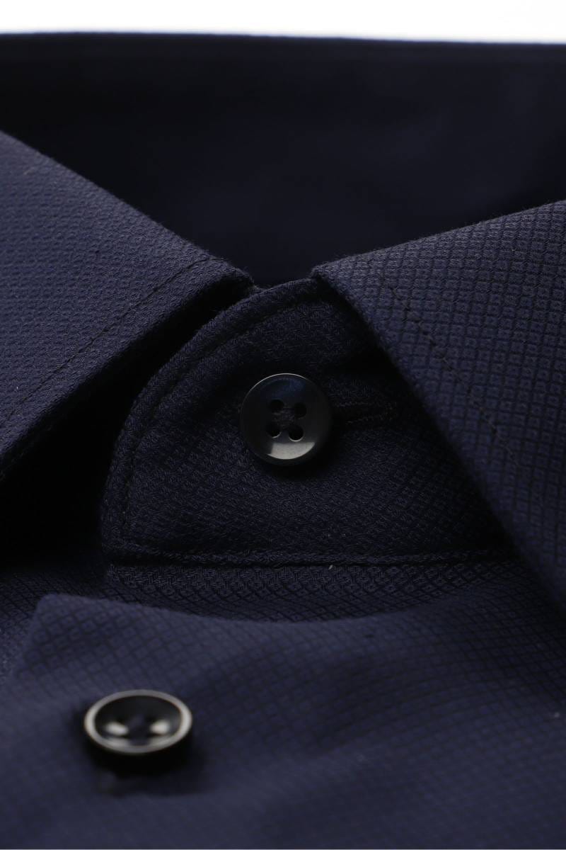 ETERNA Dynamic Cotton Modern Fit Hemd marine, Strukturiert