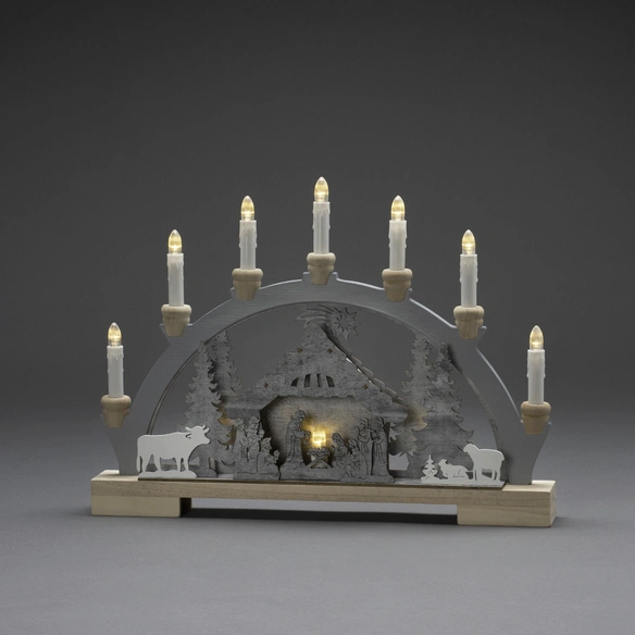LED Holzsilhouette, Holz, BxHxL: 5 x 33 x 45 cm, inkl. Leuchtmittel