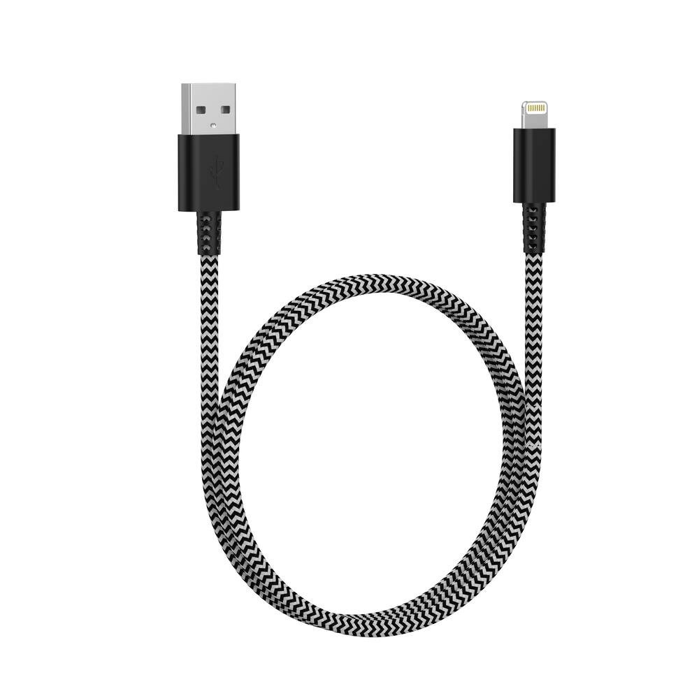 Bluehive Lightning Charger & Sync Cable, Chevron, 3-ft