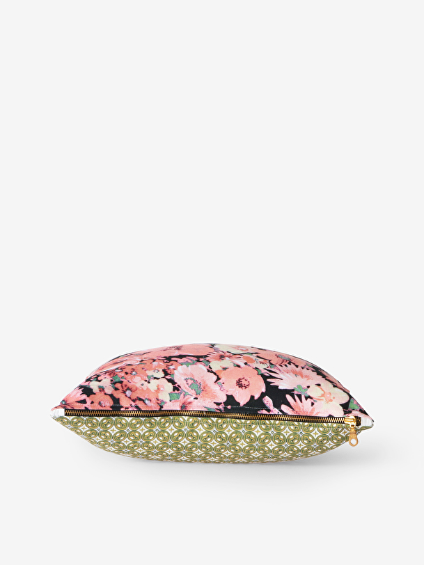 Coussin biface retro 30x40cm - hk living vert/rose