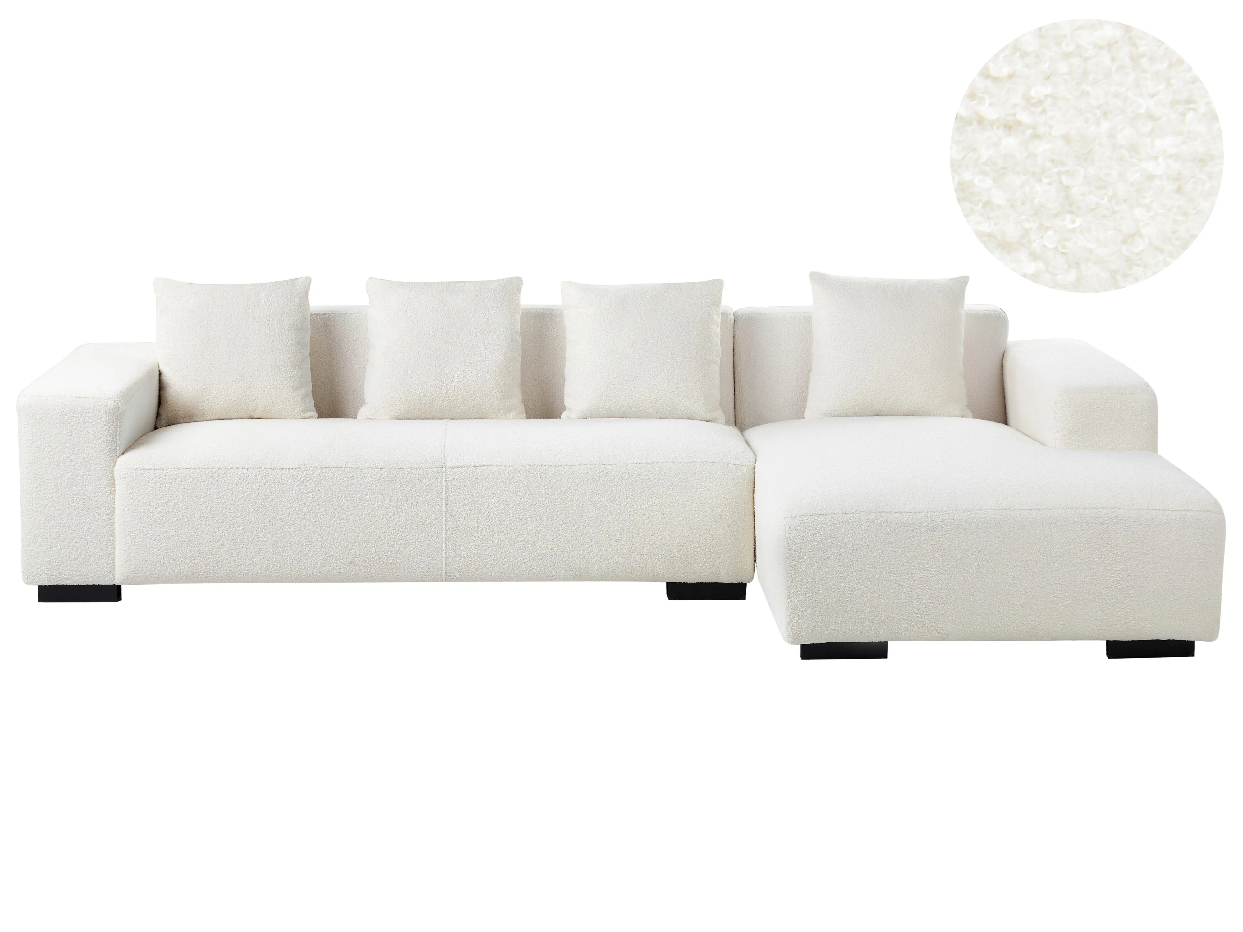 Ottoman LUNGO Boucle White