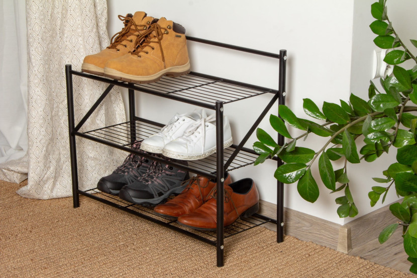 Półka regał stojak na buty 3-poziomowa 65x25x54 cm BRUNBESTE BB-3392
