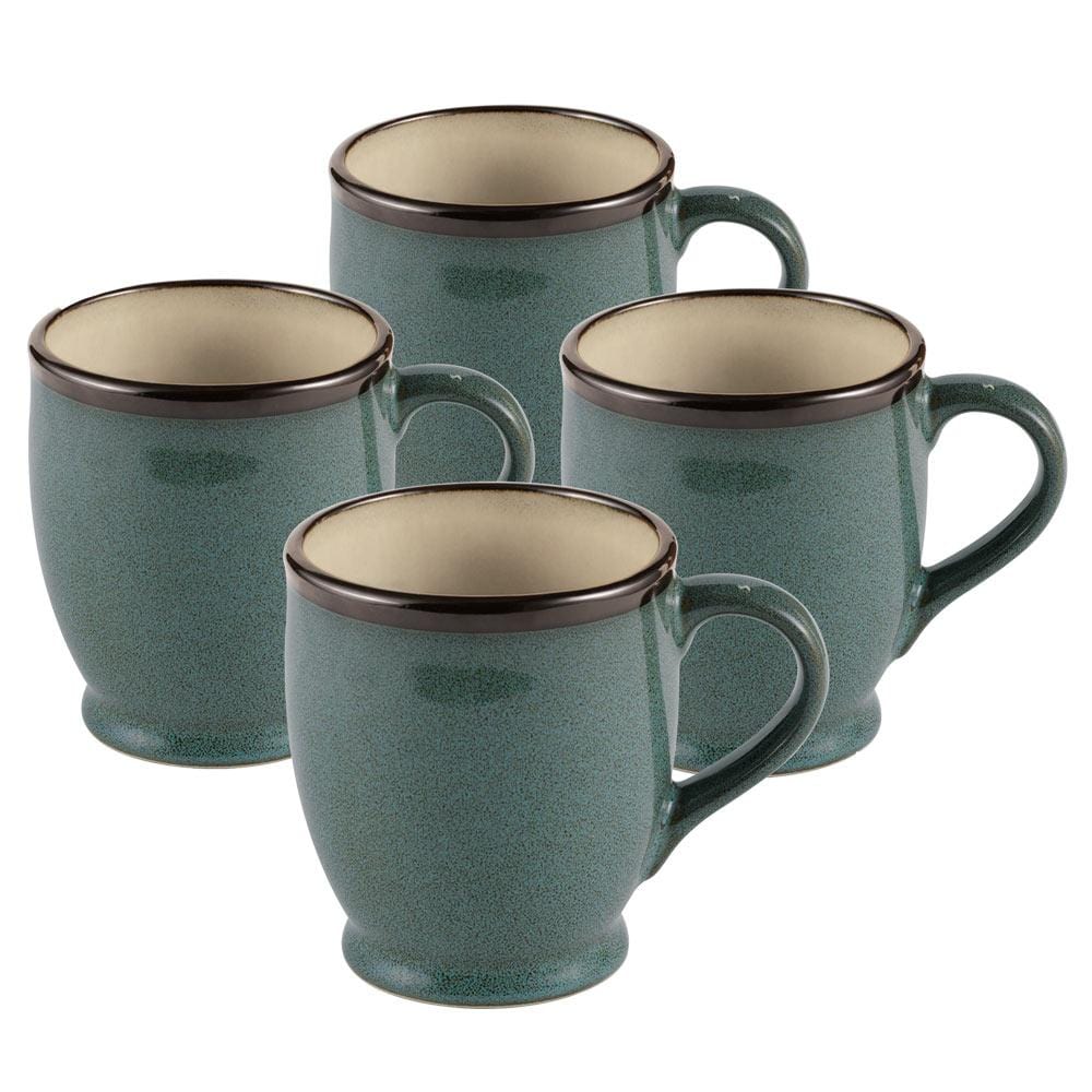 Gourmet Basics Belmont Set of 4 Blue Mugs