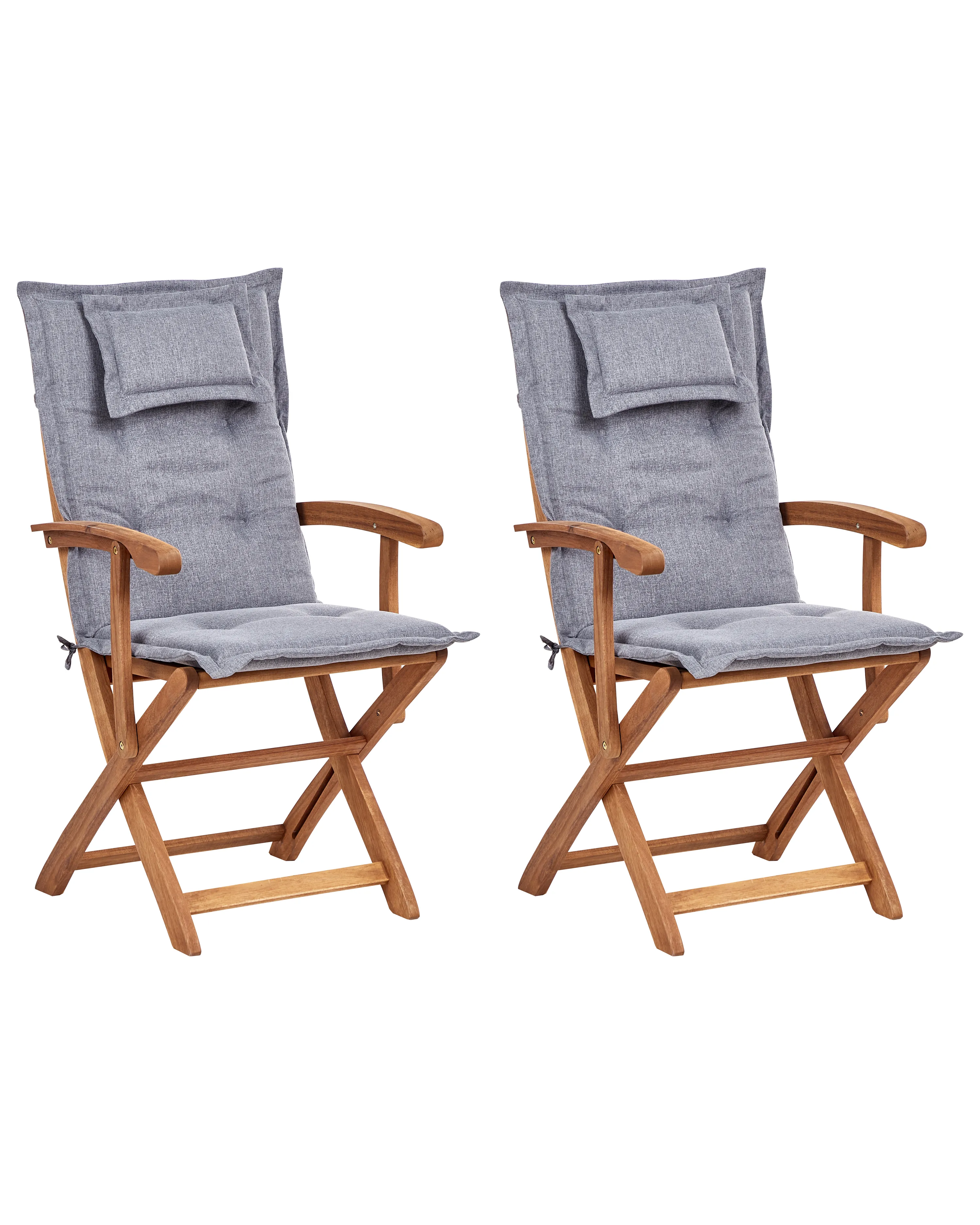 Garden Dining Set 8 Seater MAUI II with Cushions Acacia Wood Grey