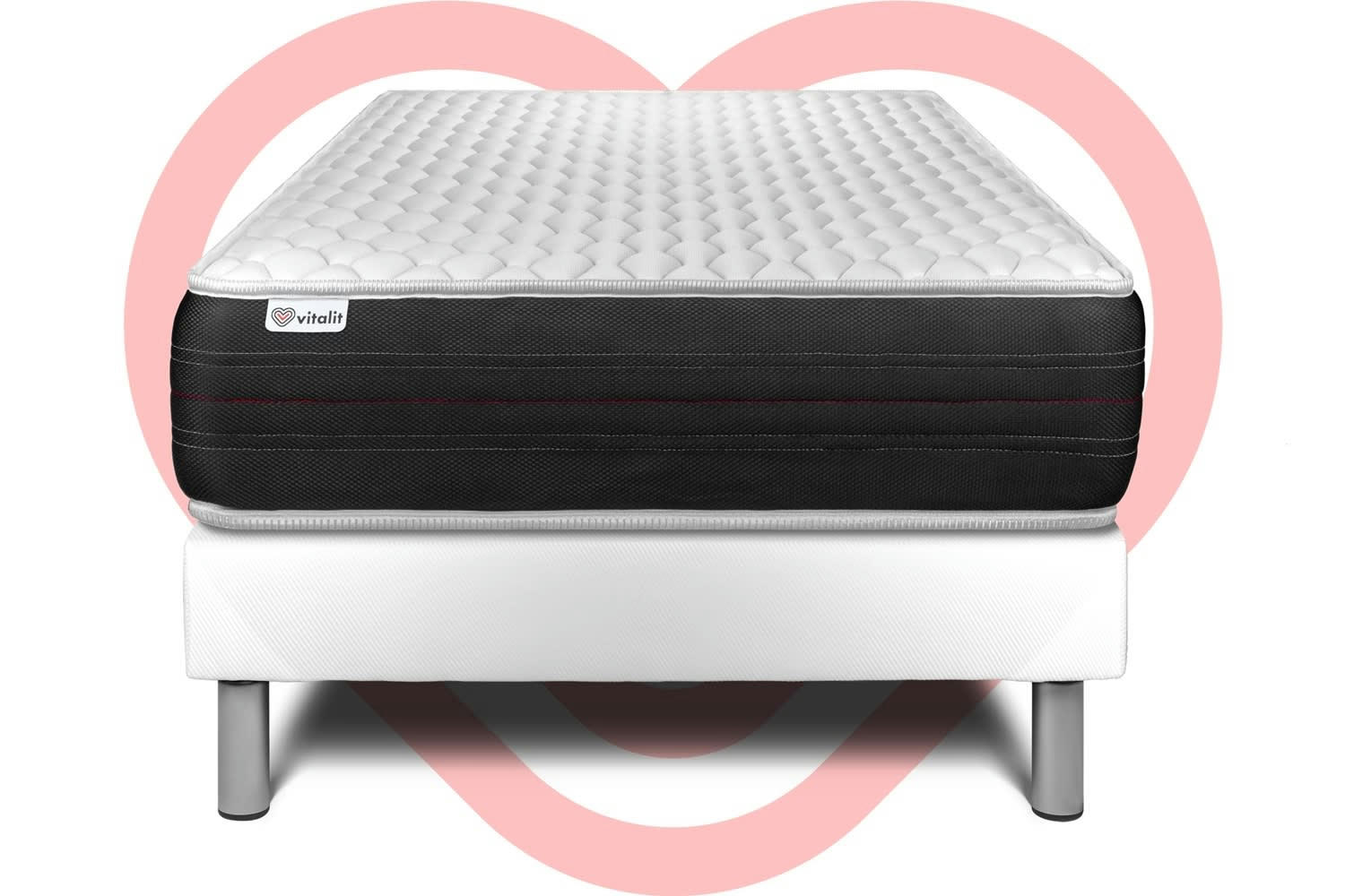 VITALSPRING - Ensemble Ressorts  90x200cm kit Blanc