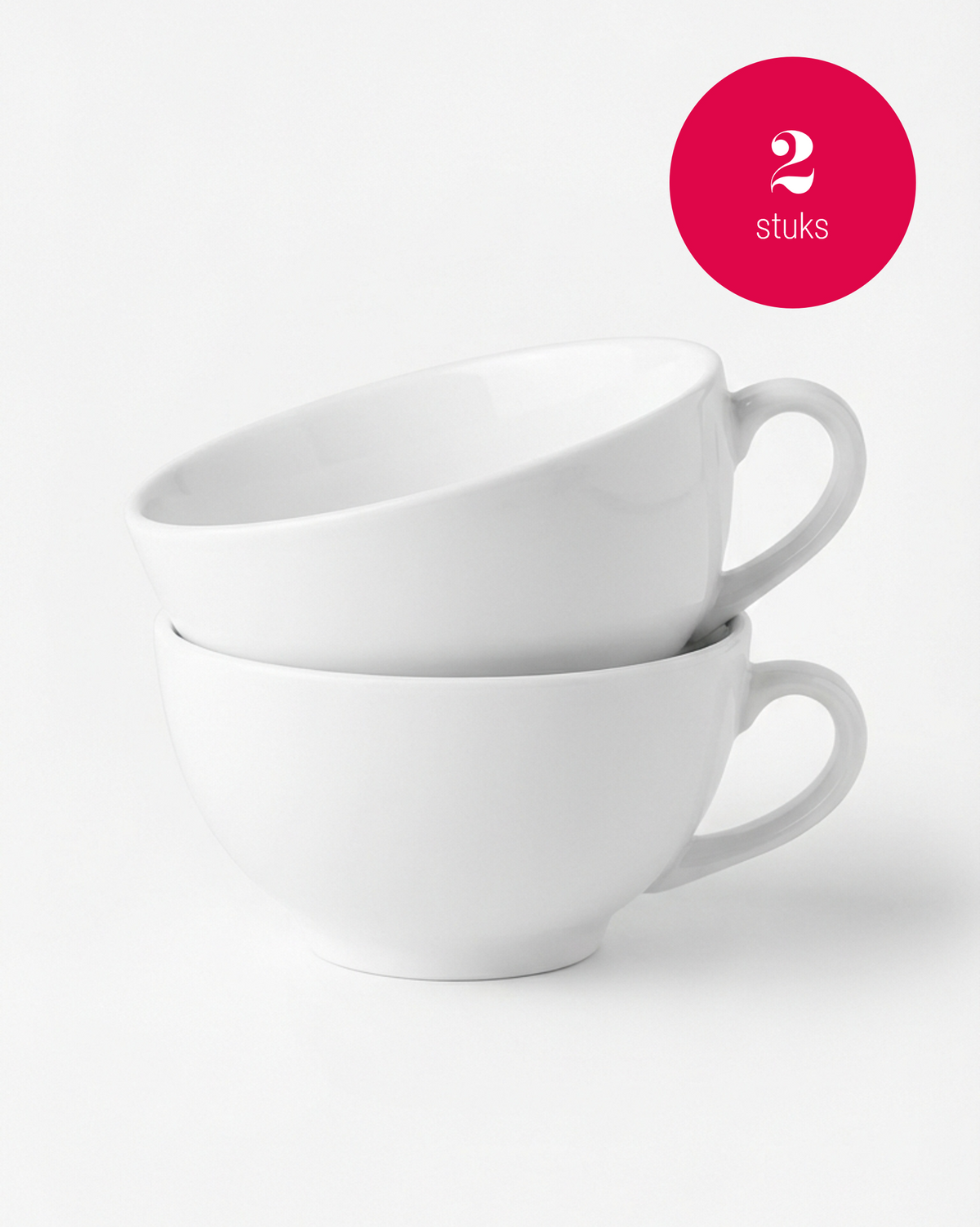 vtwonen - Kommen met Oor - Porselein - Wit - 15,5 cm - Set van 2