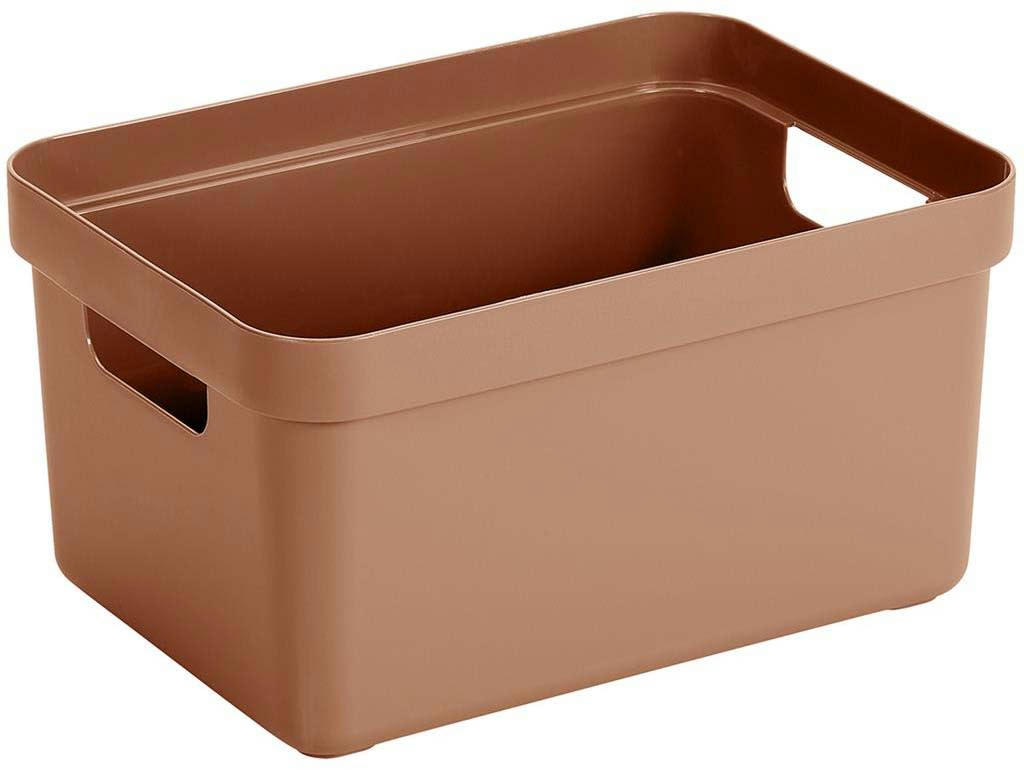 - Boite de rangement sigma home box 13 l terracotta