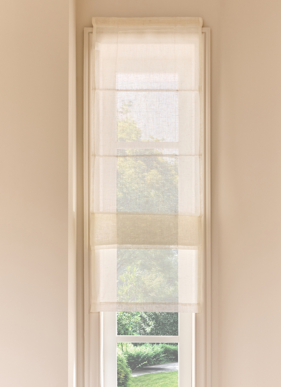 STORE BATEAU EN VOILE DE LIN LÉGER ECRU