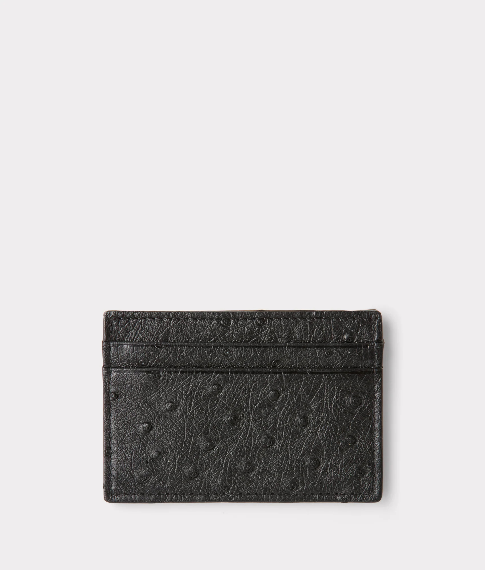 Credit Card Case – Ostrich - Black