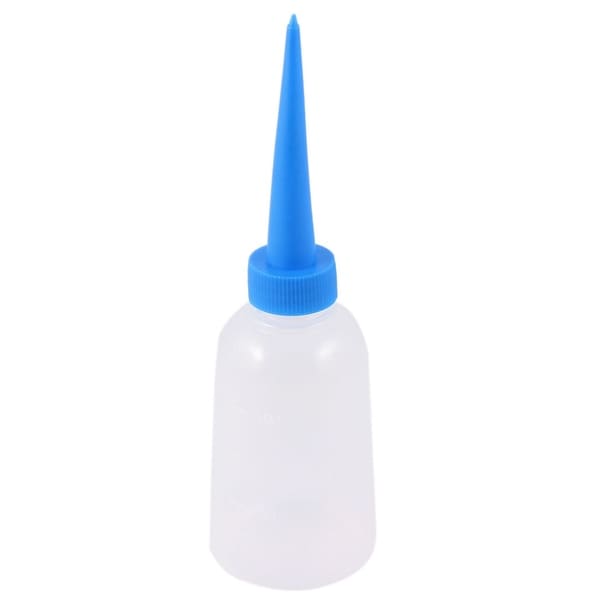100ml Empty Plastic Long Tip Kitchen Oil Vinegar Squeeze Liquid Bottle - Clear,Blue - 6.3" x 1.8" (H*D)