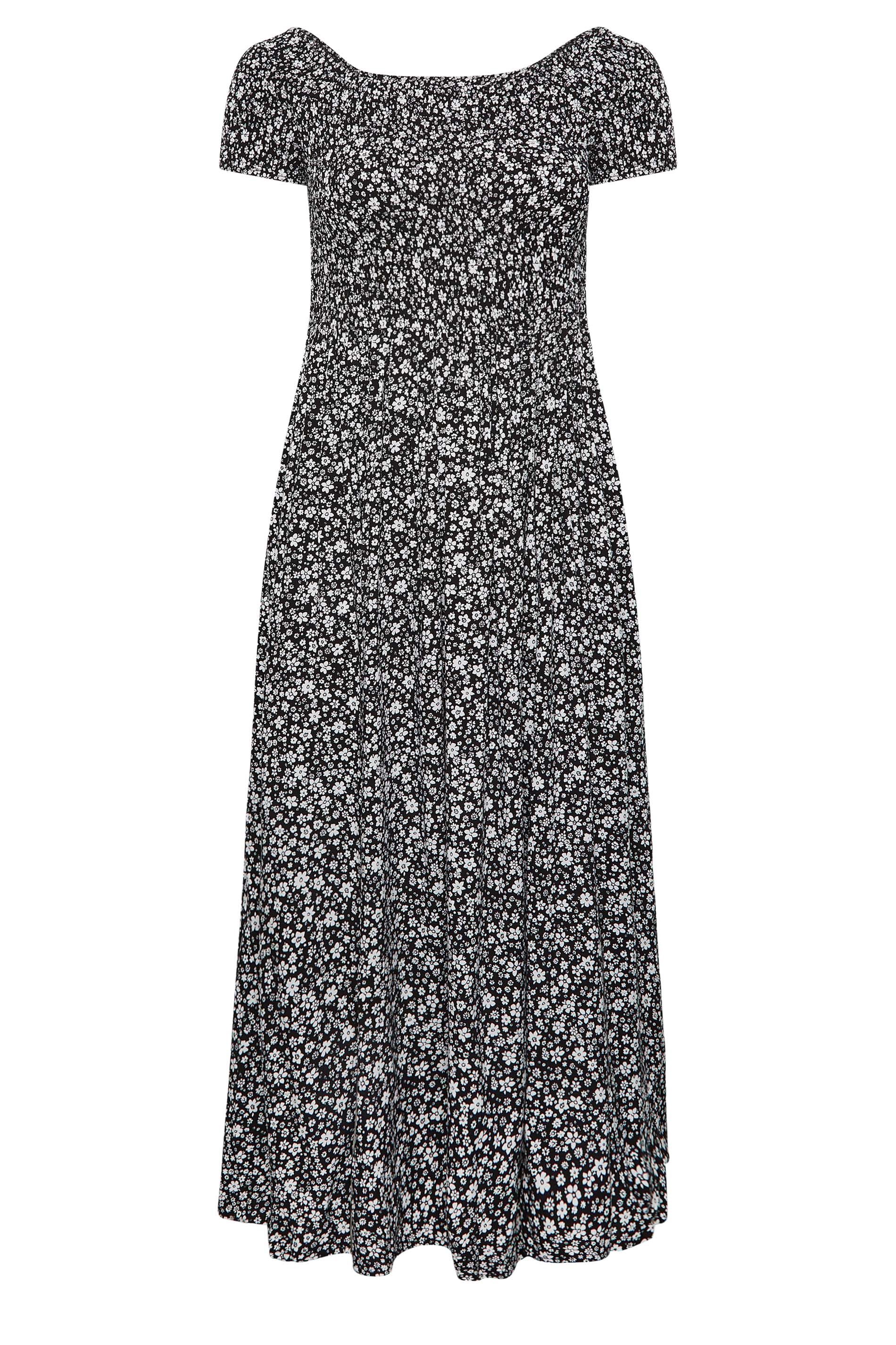 Yours Shirred Bardot Maxi Dress