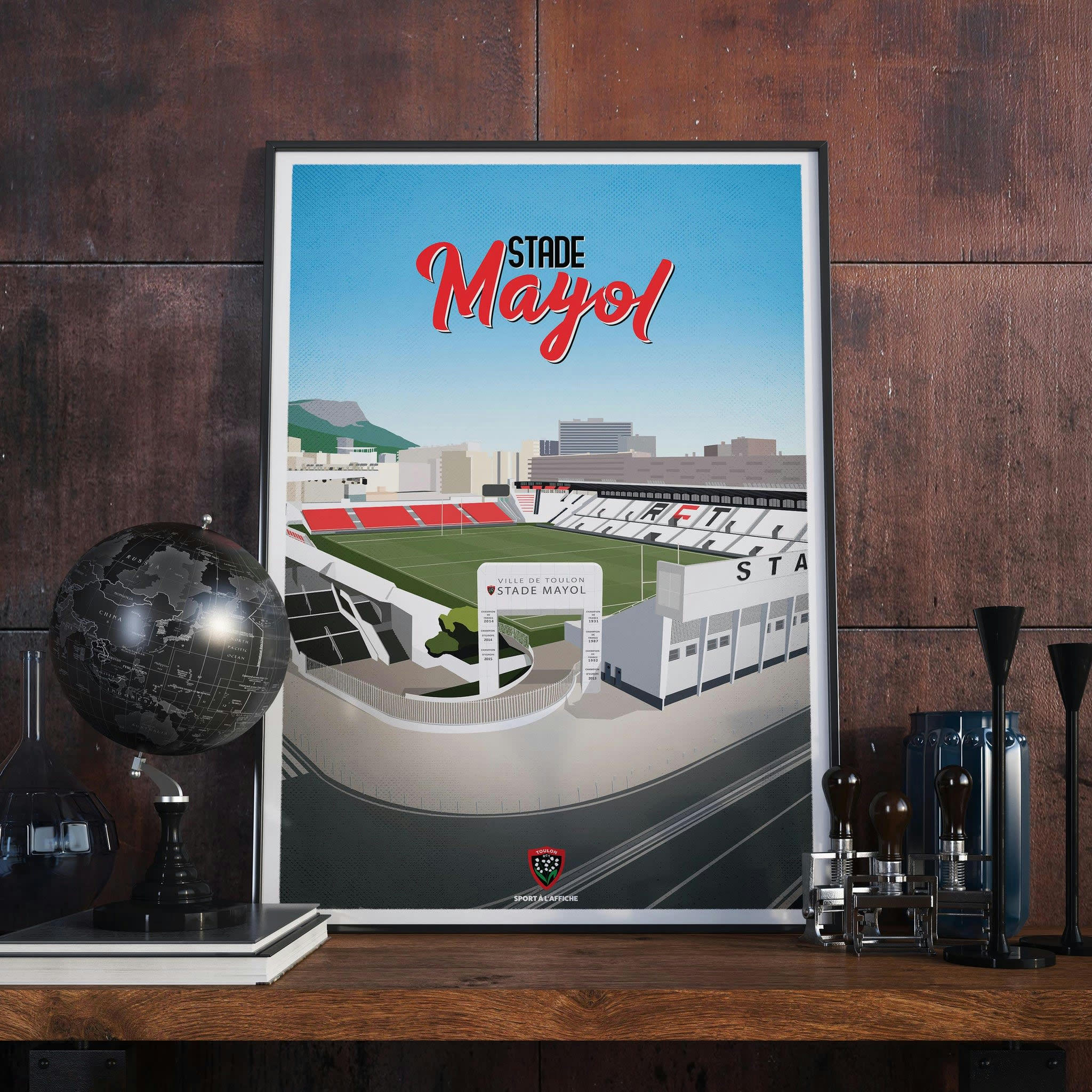 RCT - Affiche Rugby RC Toulon - Stade Mayol 30 x 40 cm
