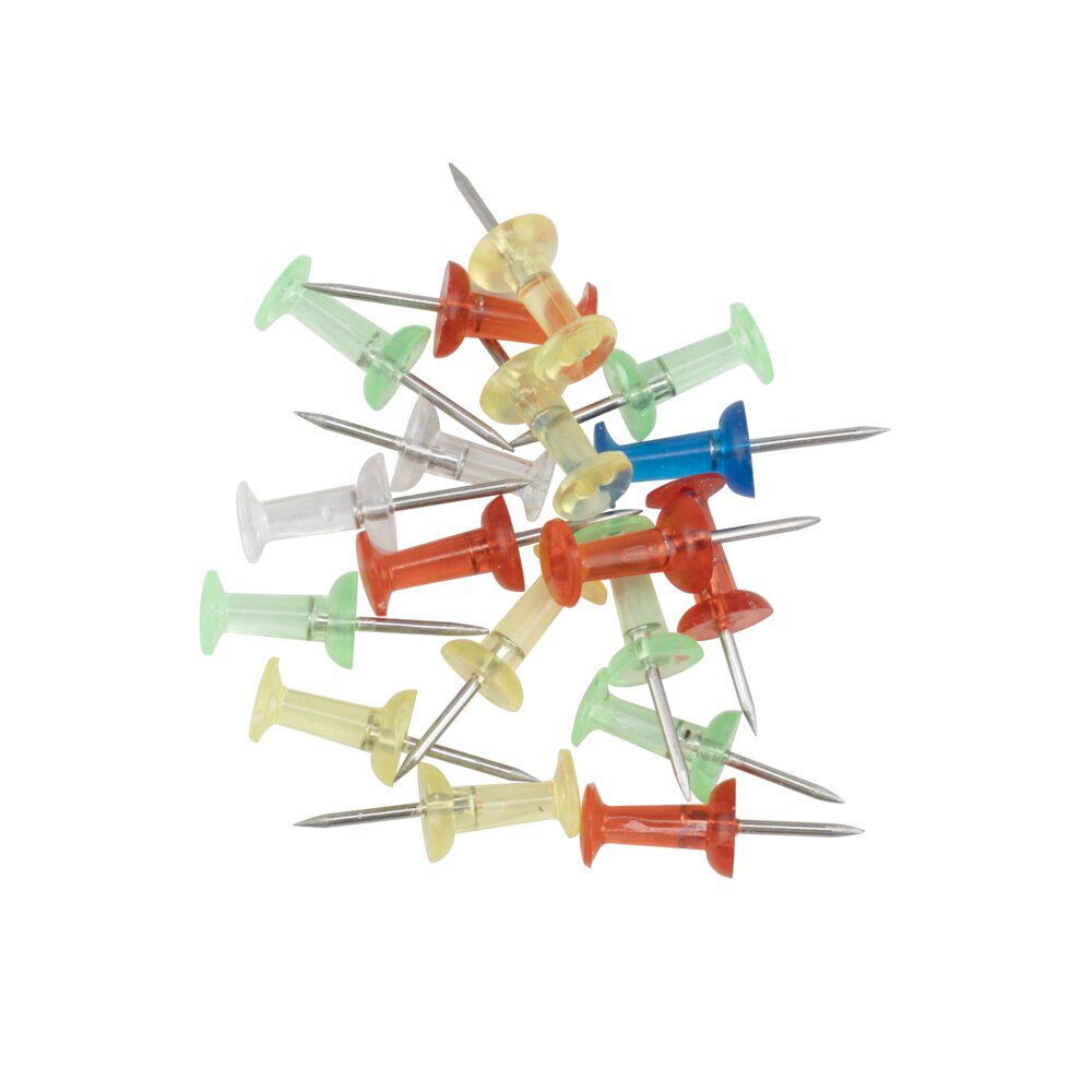 BoÎte de 50 punaises plastique multicolore