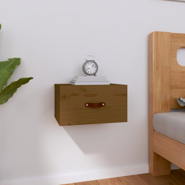 Szafka Nocna Wisząca Brąz Komoda Stolik Nocny Do Sypialni 40x29.5x22 cm