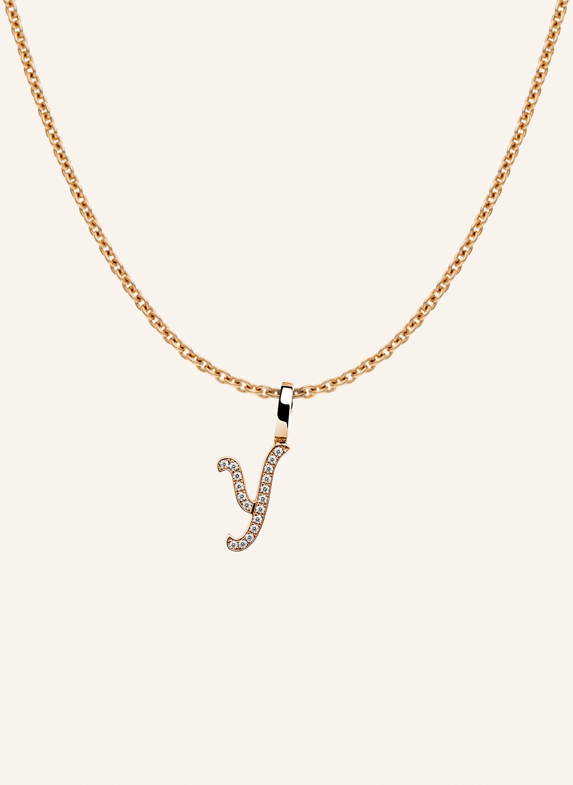 CADA Kette TINY DIAMOND LETTER Y