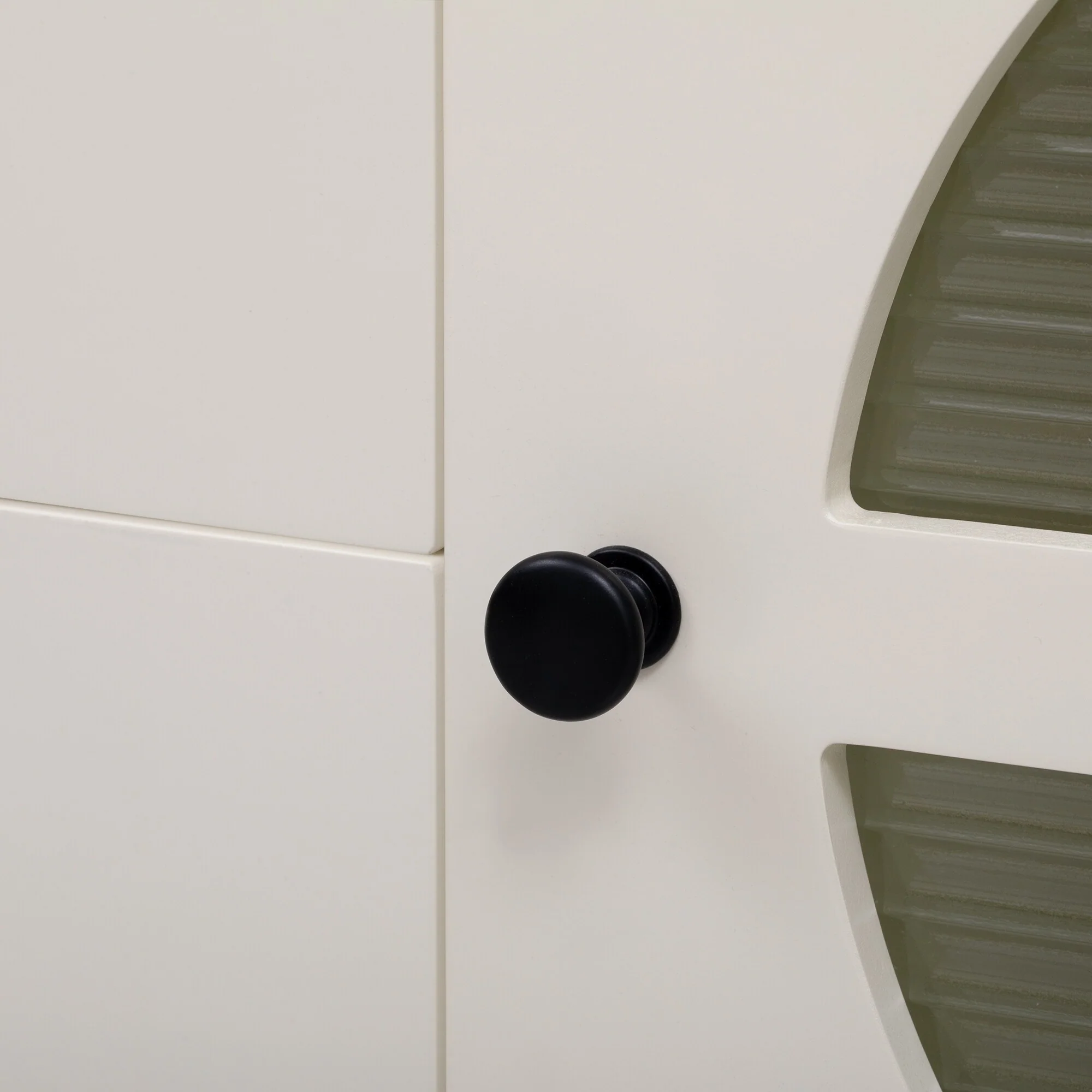 Modern TV Stand for TVs up to 75 Inches with Fluted Glass Doors - 68.9 D x 15.7 W x 22 H