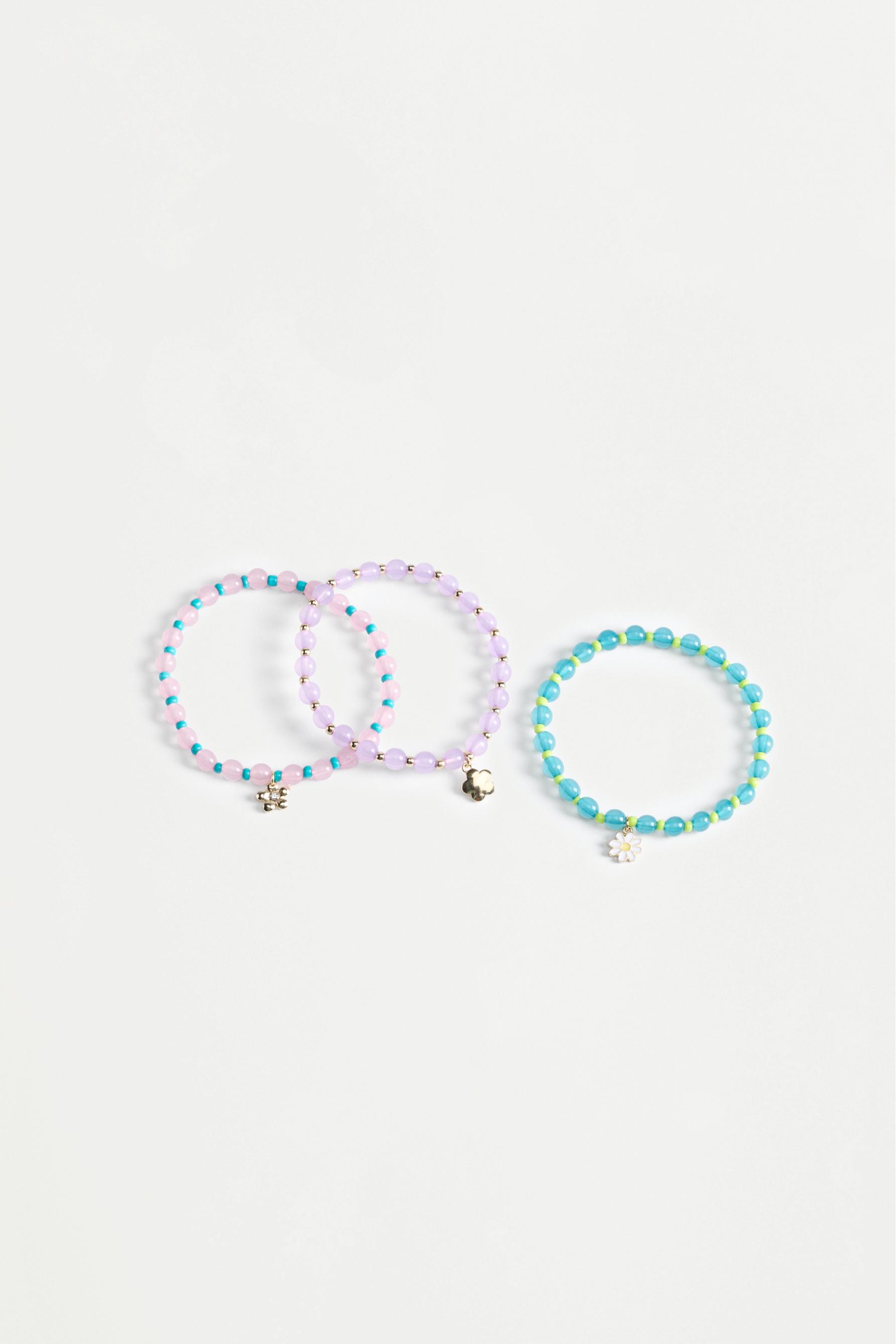 Pulsera colgantes flores (Pack 3)