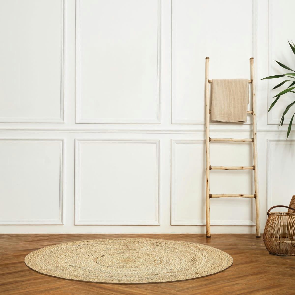 SURABAYA - Tapis rond en jute naturel 120x120cm