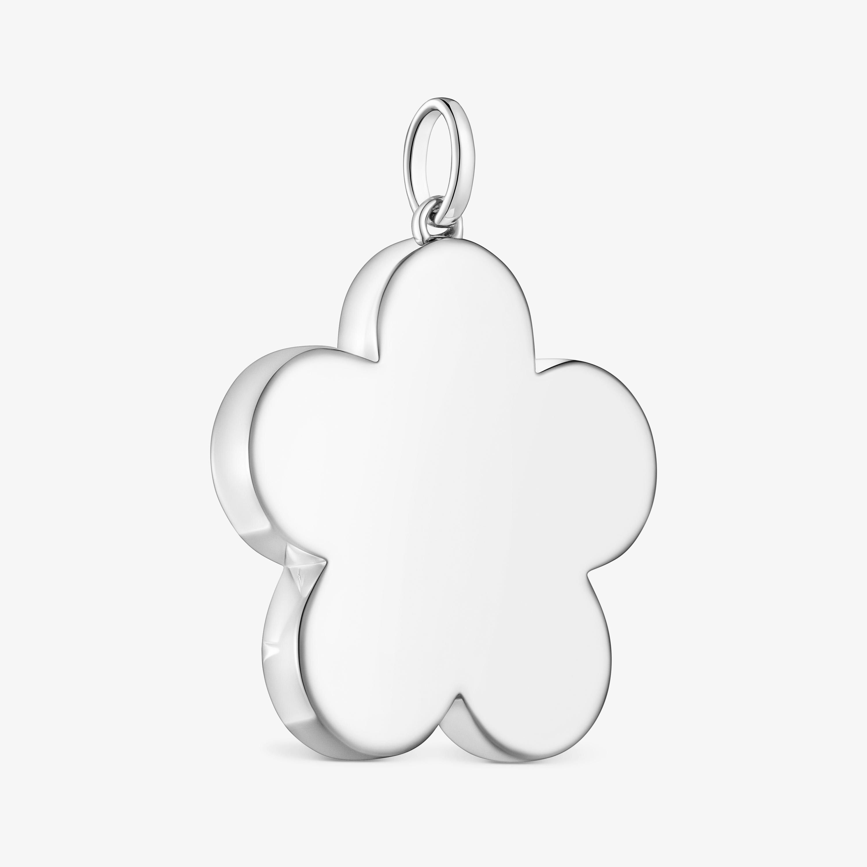 Colgante mediano flor de plata 29 mm Sweet Dolls